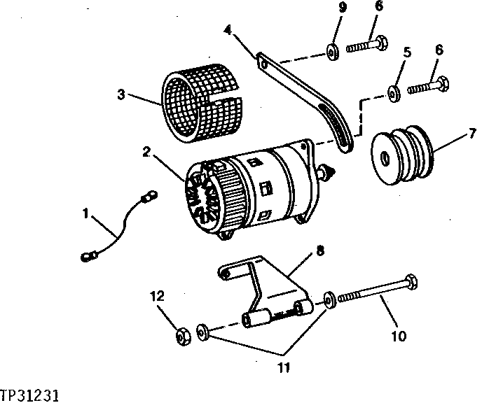 Alternator Mounting Bracket and Adjusting Strap (644EZ)