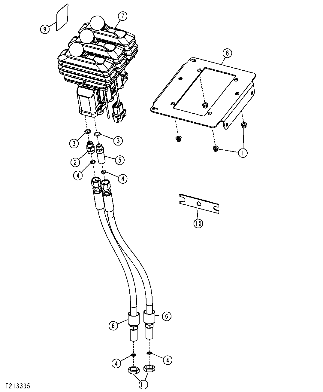 TWO AND THREE LEVER PILOT CONTROLLER MOUNTING BRACKET