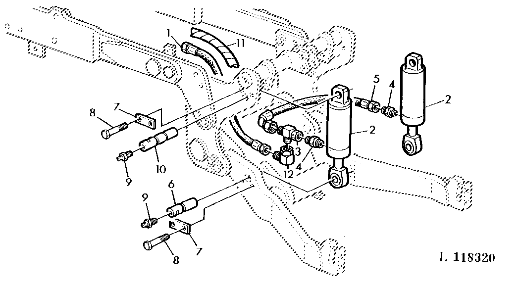 HYDRAULIC HOSES/LIFTING CYLINDER (FRONT HITCH)