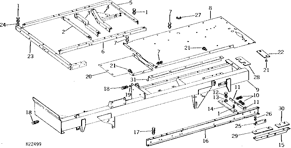 ENGINE AND OPERATOR'S PLATFORM ANGLES AND SUPPORTS ( - 105800)