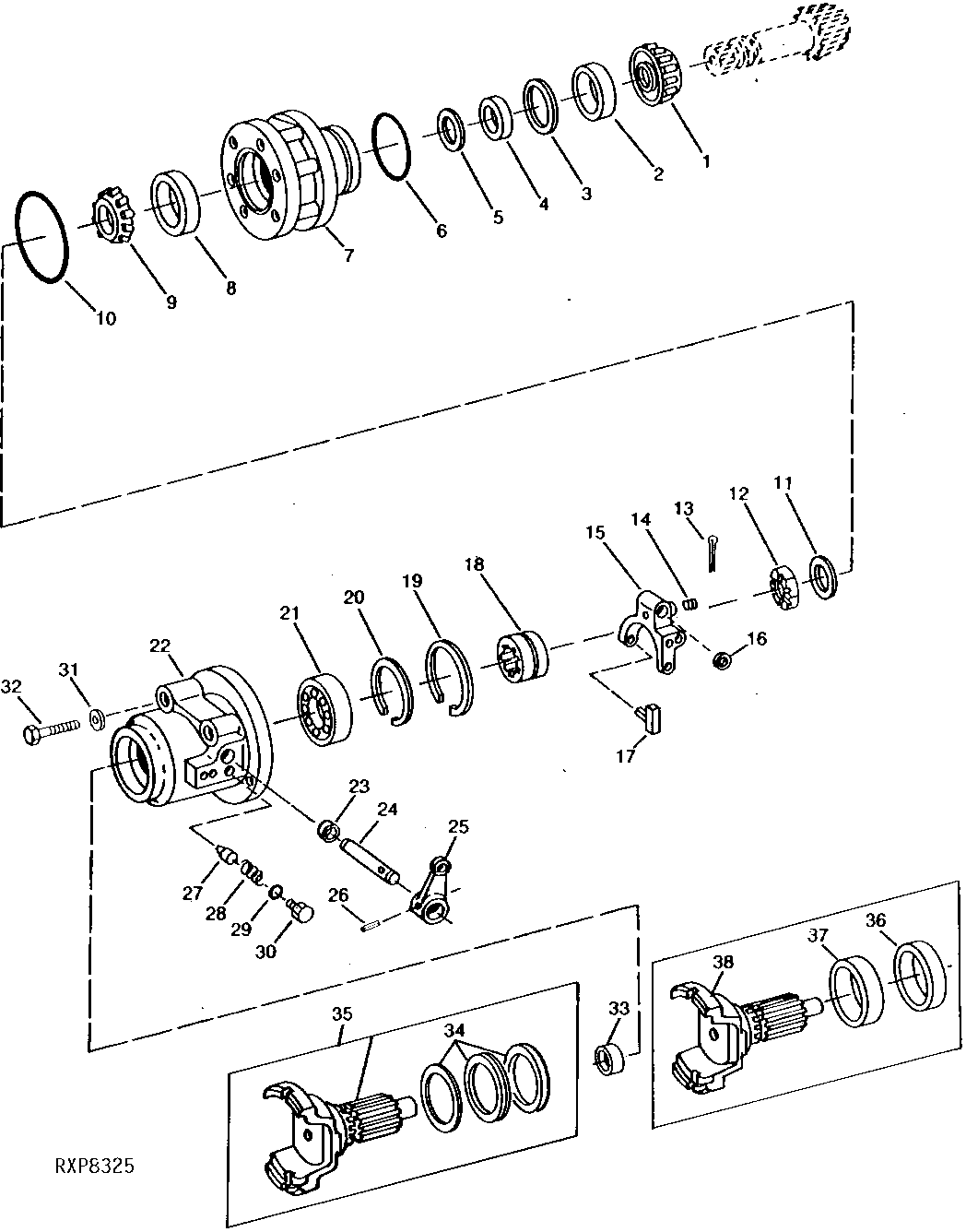 Front Differential Yoke and Quill (Disconnect Option) (ROAG)