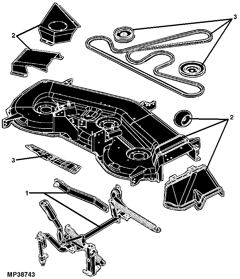 85 MOWER DECK AND LIFT LINKAGE
