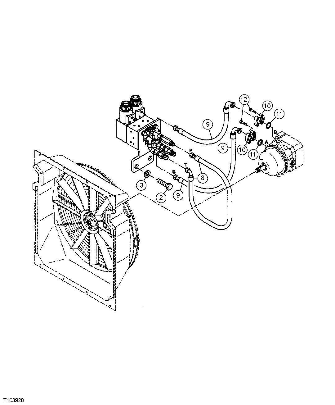 Hydraulic Hoses For Radiator With Reversible Fan Drive