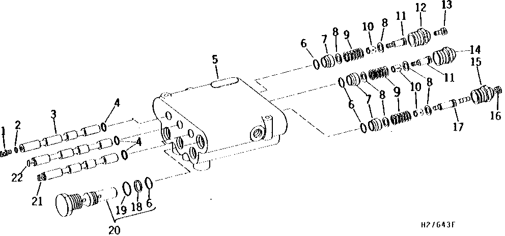 Main Hydraulic Control Valve Spools and Relief Valve, Belt Drive, Hydrostatic Drive (113942 - 114138)