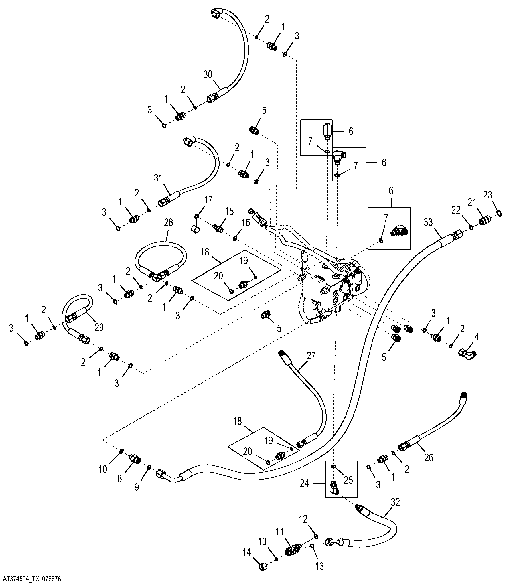 Pilot Control Hydraulics w/ Selector Valve (191461 - )