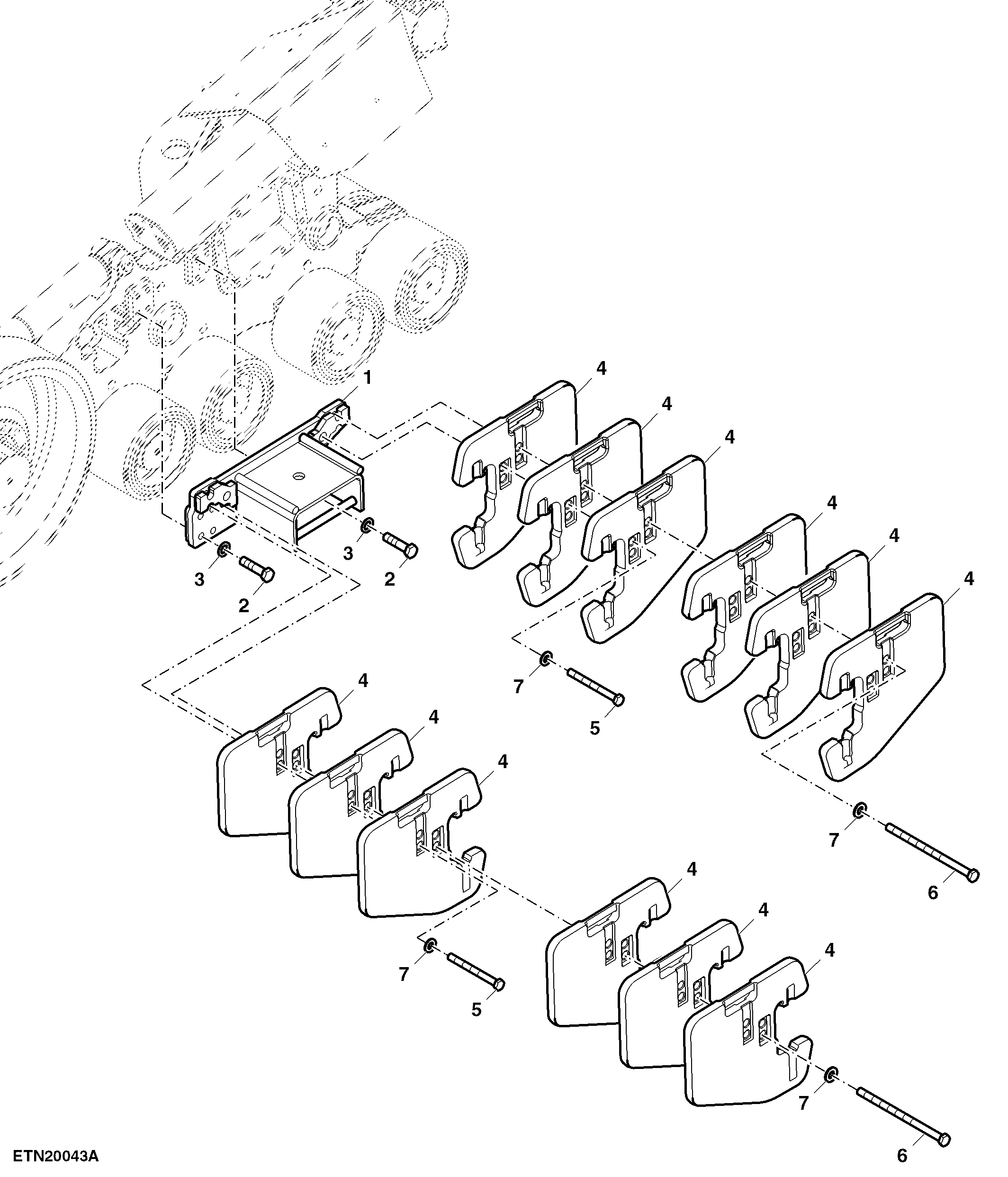 Low Profile Side Weights, 24 Weights (LH Illustrated)