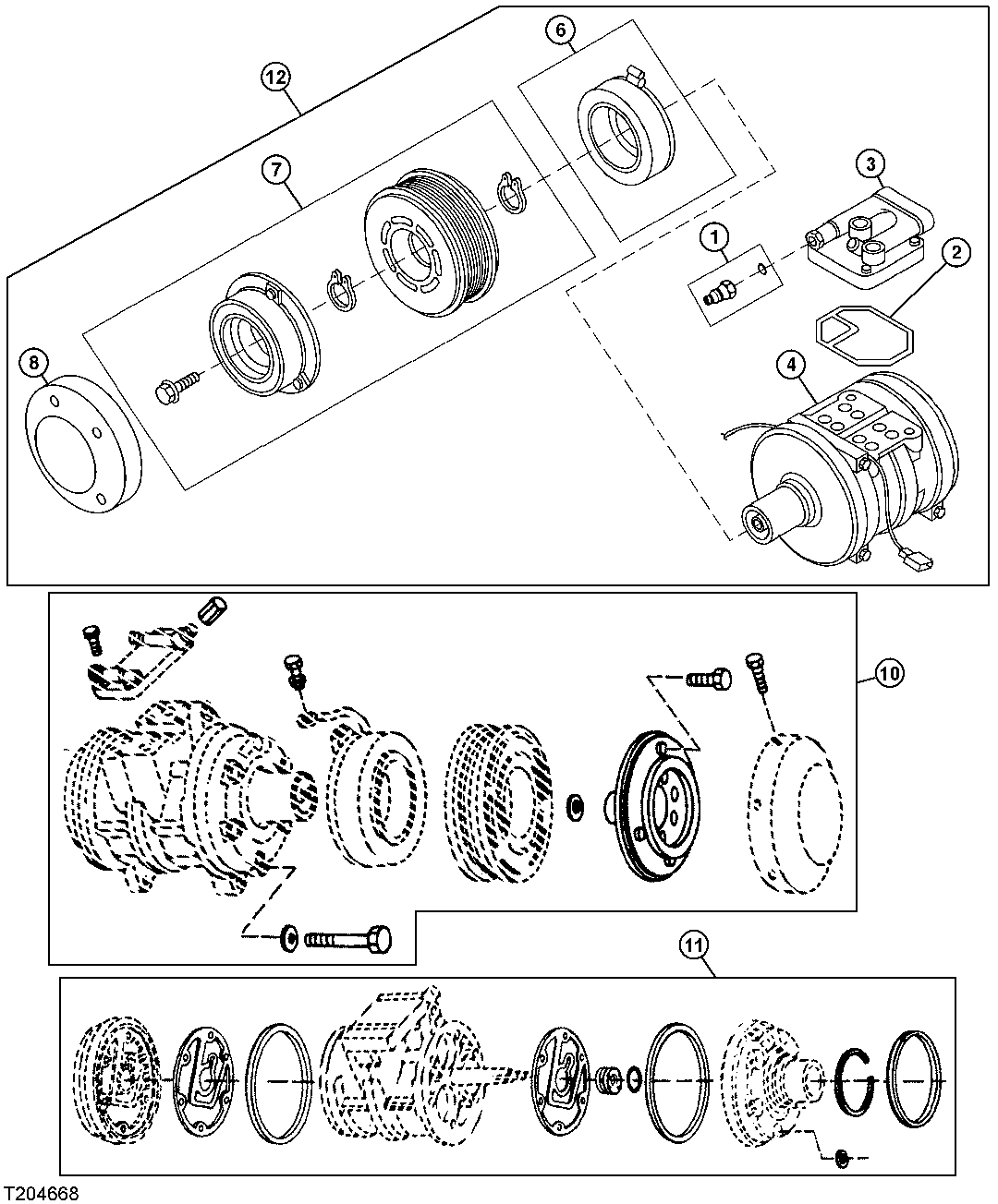 Air Conditioning Compressor, Pulley and Service Kits