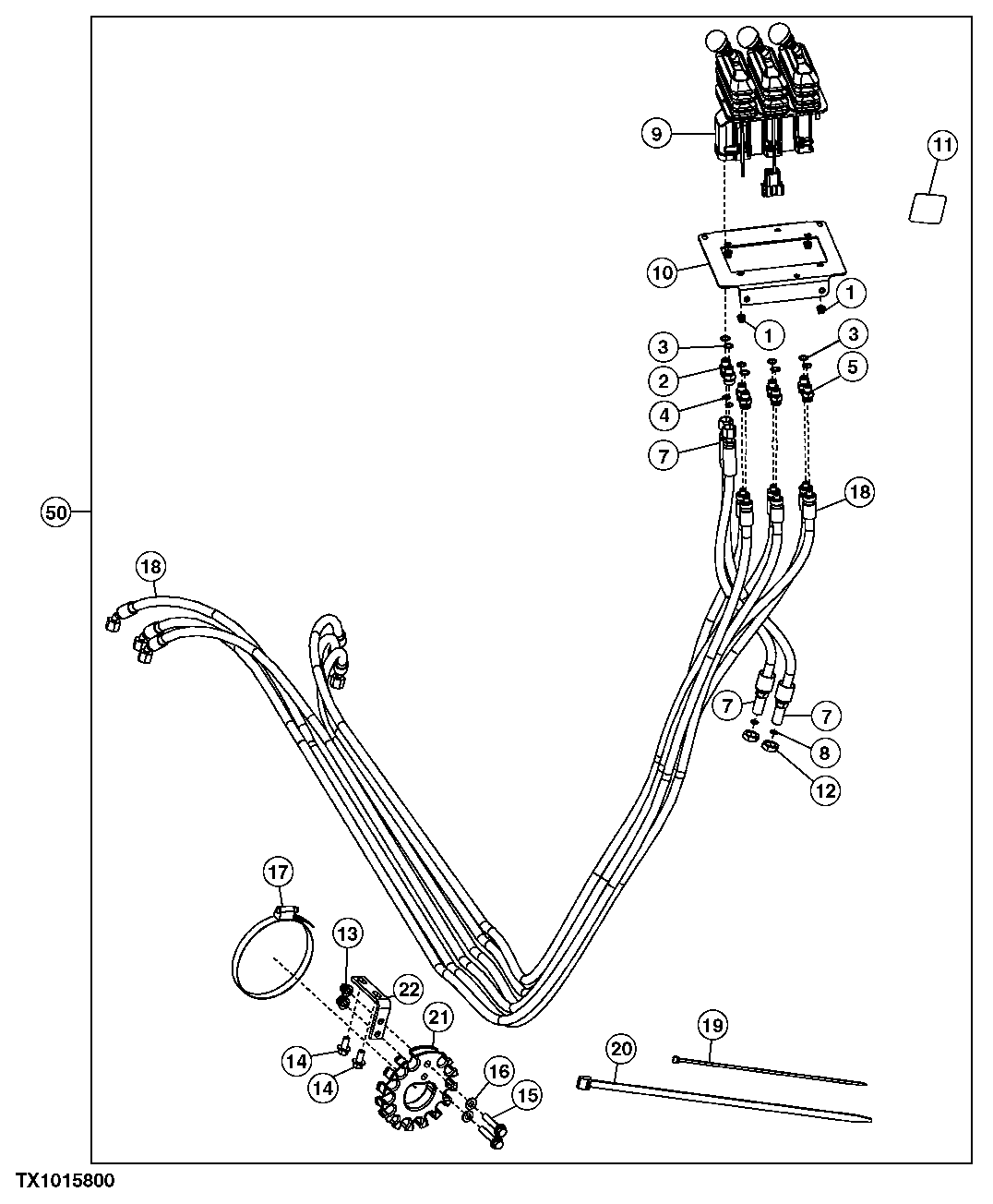 Joystick with Auxiliary Lever to Three Lever Controller Conversion Kit