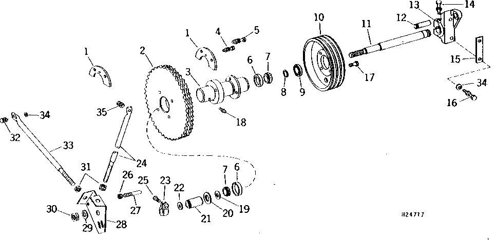 SLOW SPEED CYLINDER DRIVE INTERMEDIATE SHAFT (13551 - )