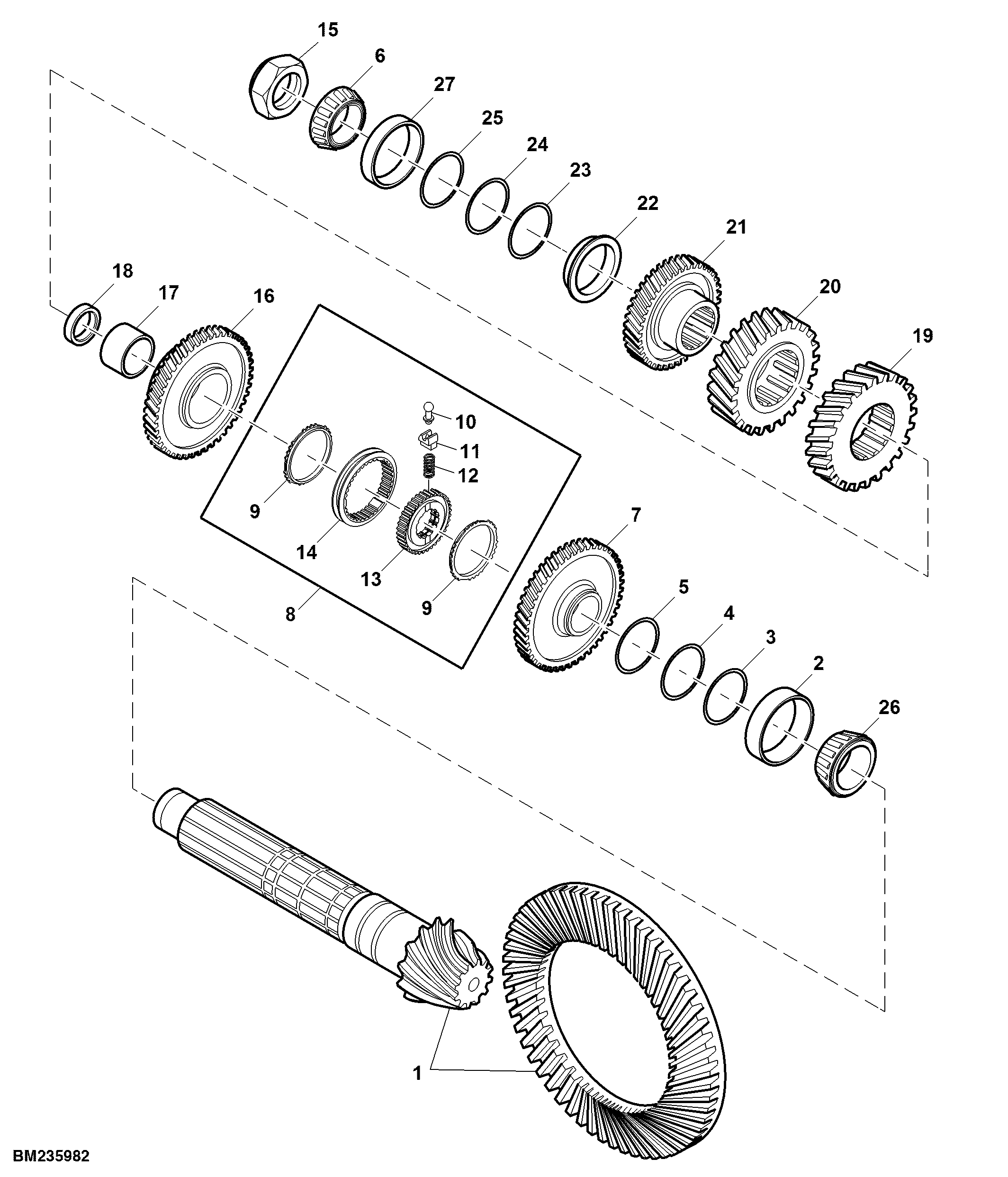 Differential Drive Shaft, Range Transmission