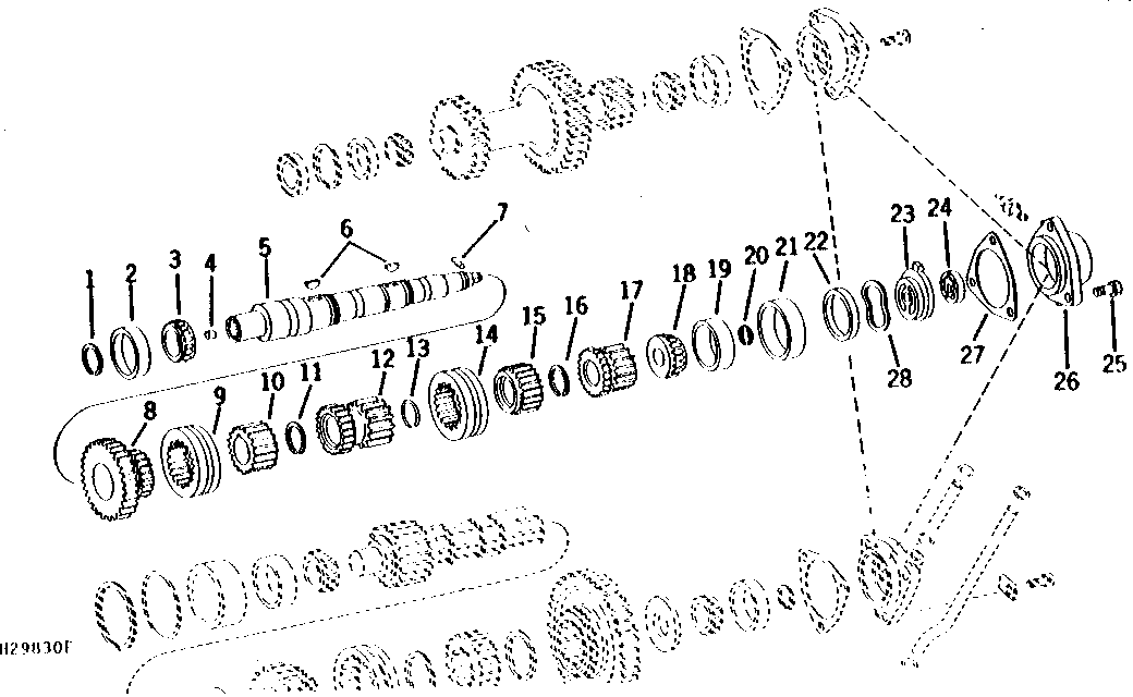 TRANSMISSION INPUT SHAFT, GEARS, AND BEARINGS