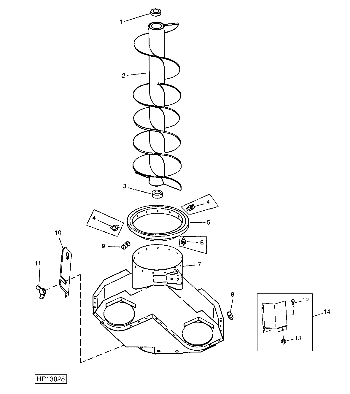 VERTICAL UNLOADING AUGER AND CHARGE HOUSING
