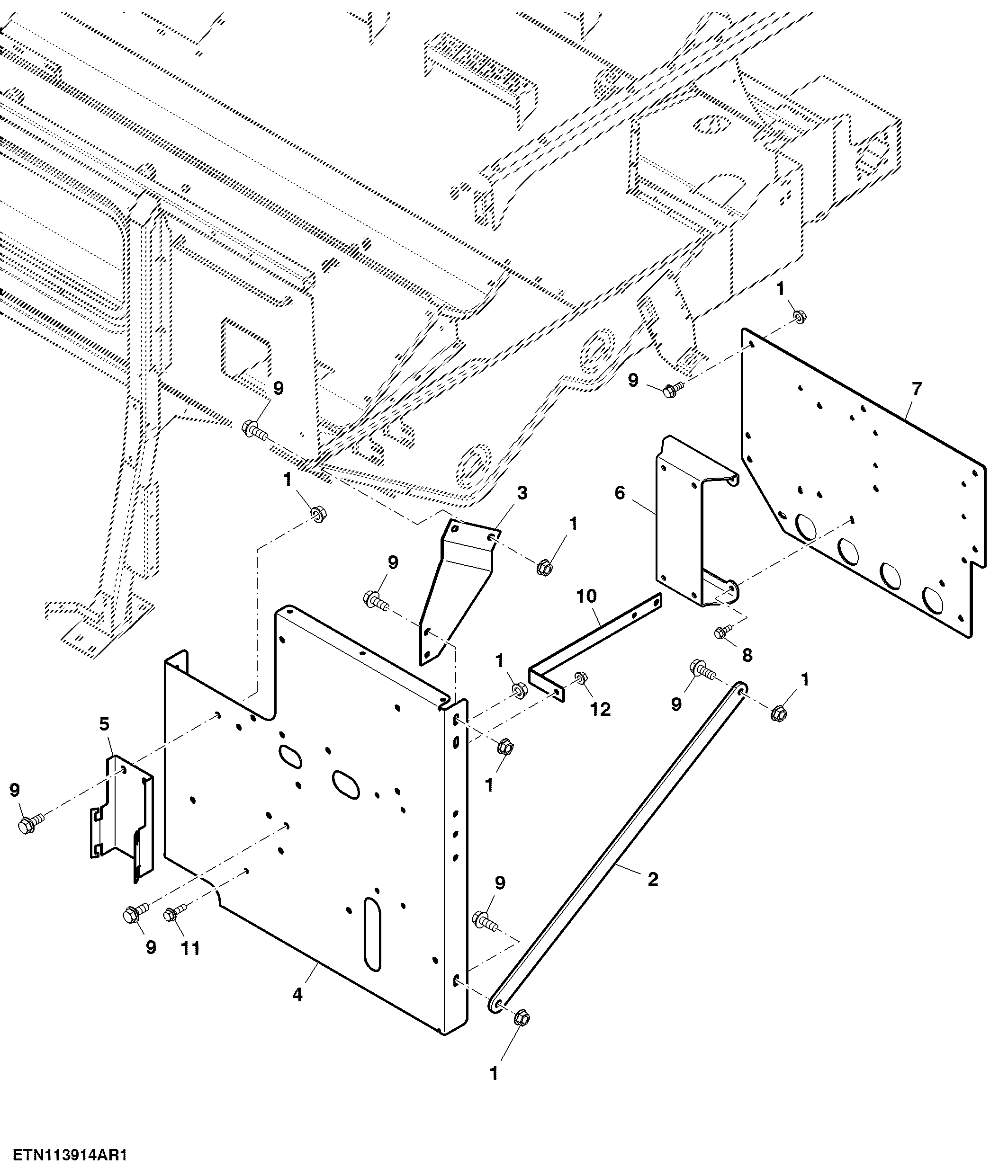 Grain Tank Electrical Components Mounting Brackets W/O 5 Speed, ProDrive™