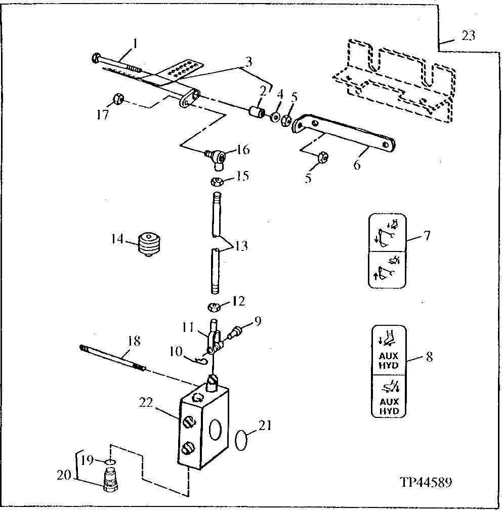 Fifth Function Foot Control Linkage And Valve (Two Lever) (796891 - 801199)
