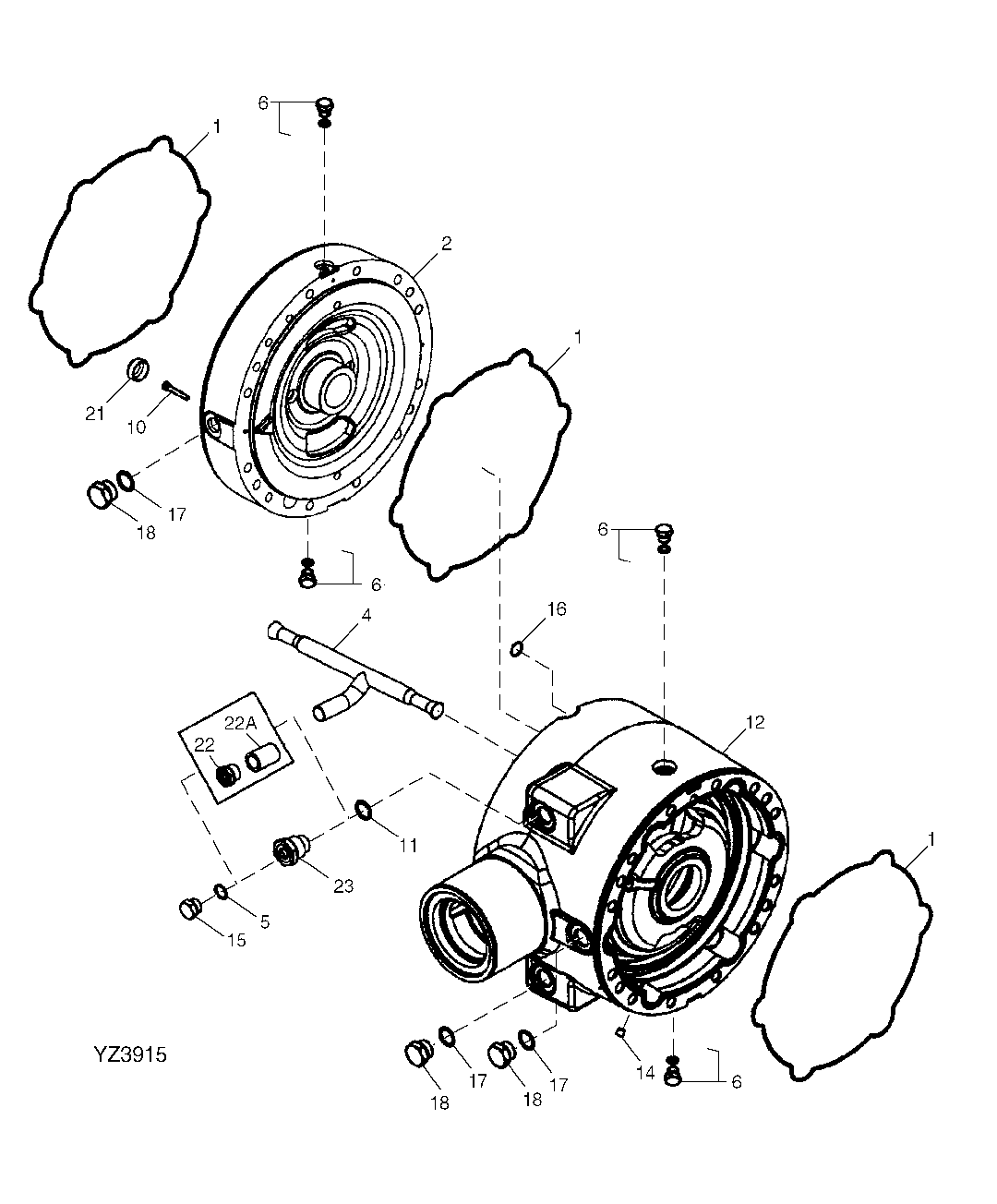 STANDARD DIFFERENTIAL CASE, NON-OSCILLATING, FRONT (RE66660)