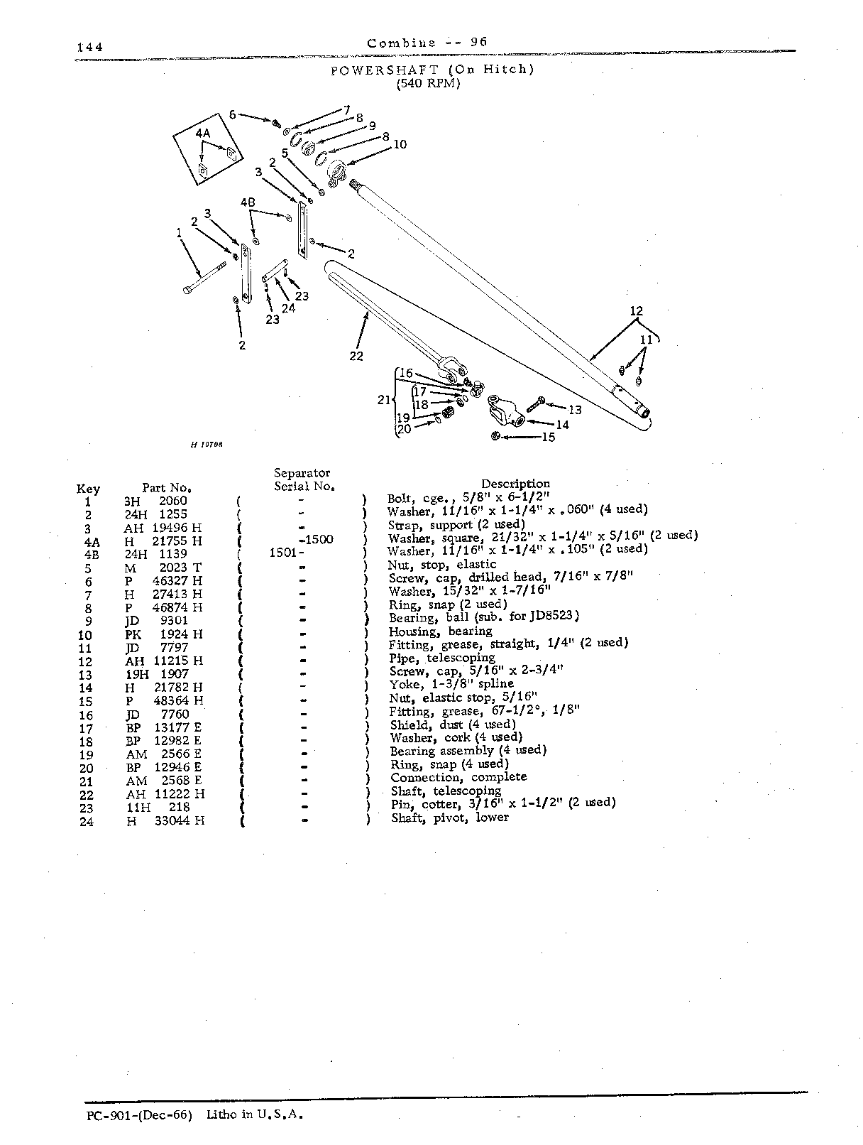 PTO Drive Parts (Continued)