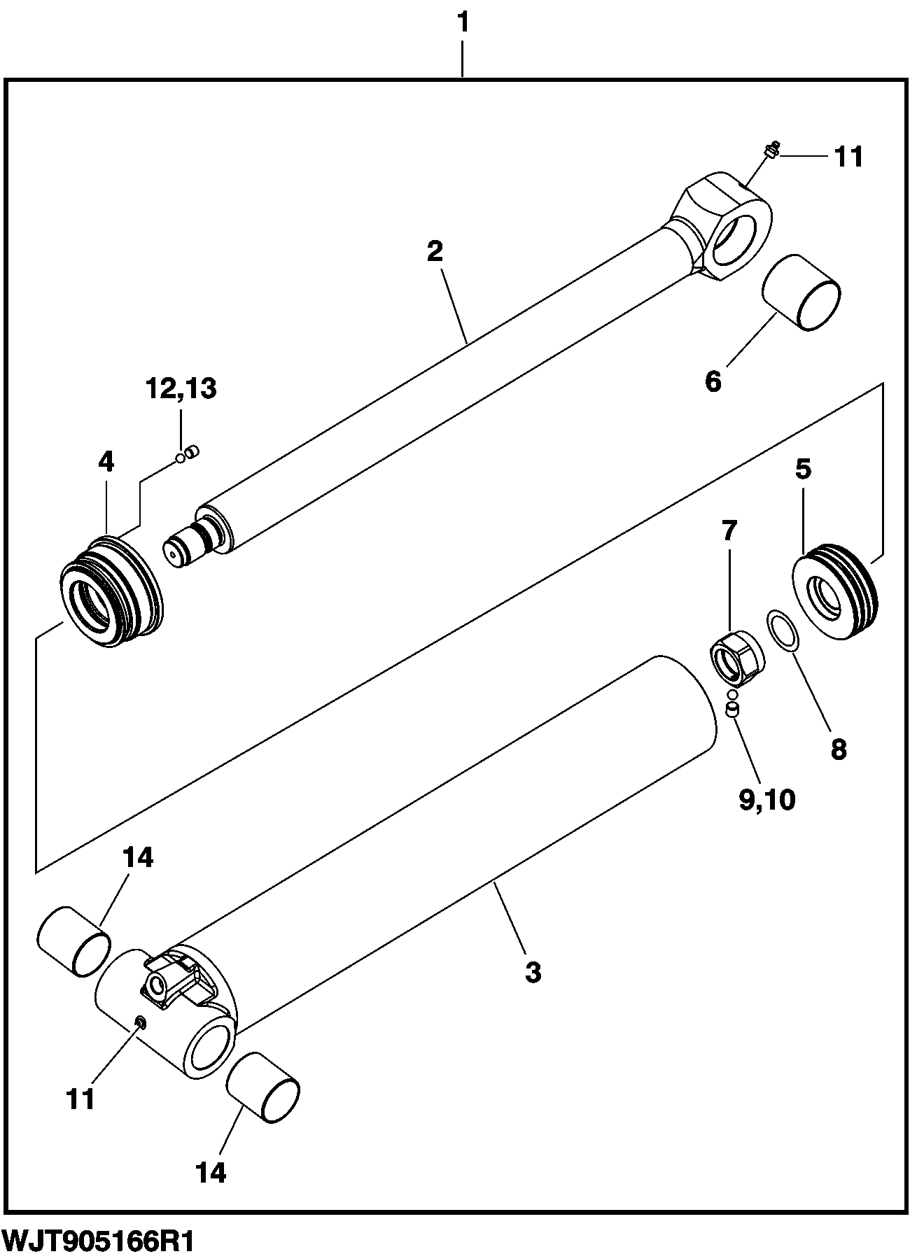 Components, Hydraulic Cylinder, Outer, Main Boom, CF8 ( - 001332)