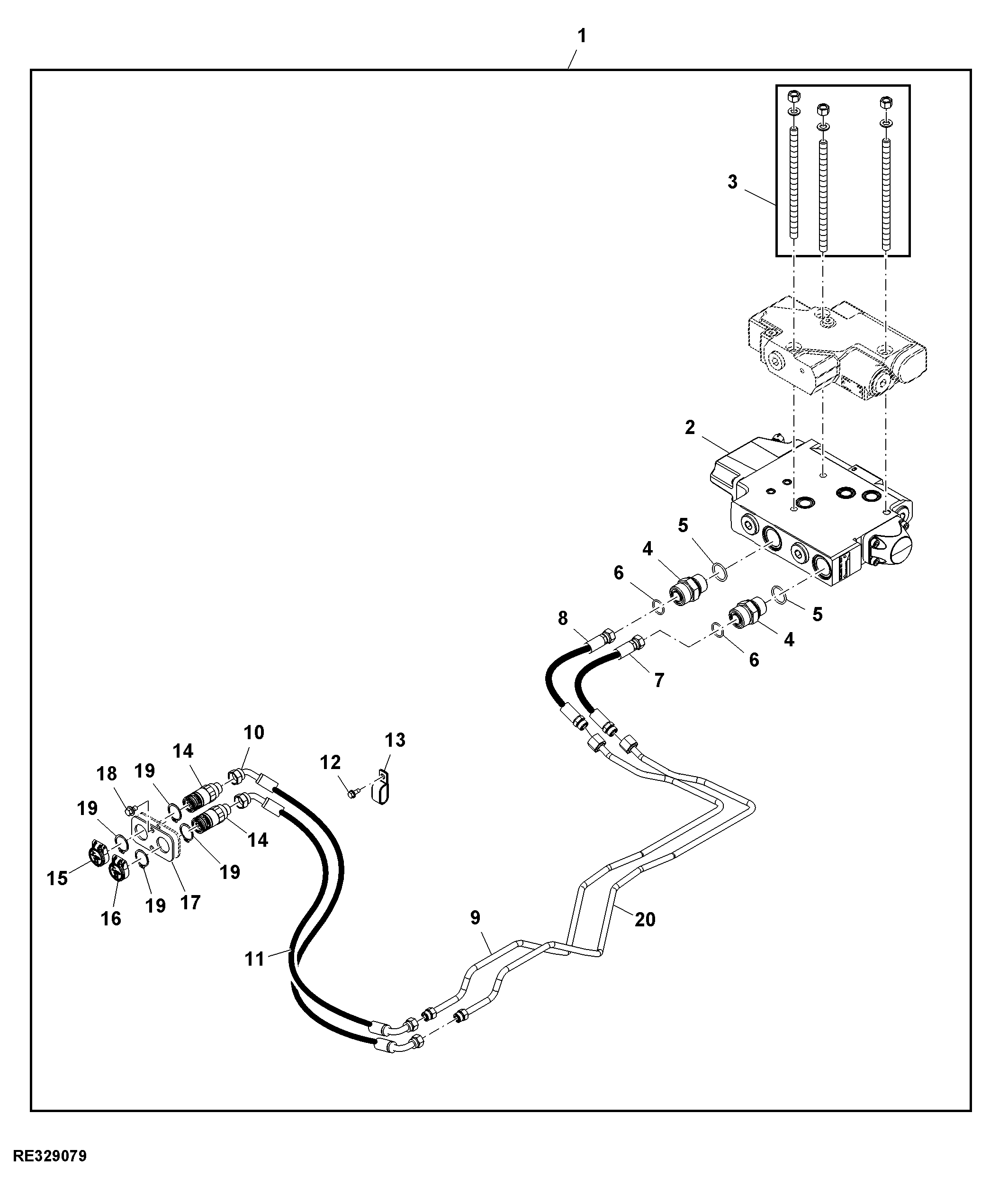 Valve Kit, Front Hitch, 3rd MID-SCV, W/O TLS™