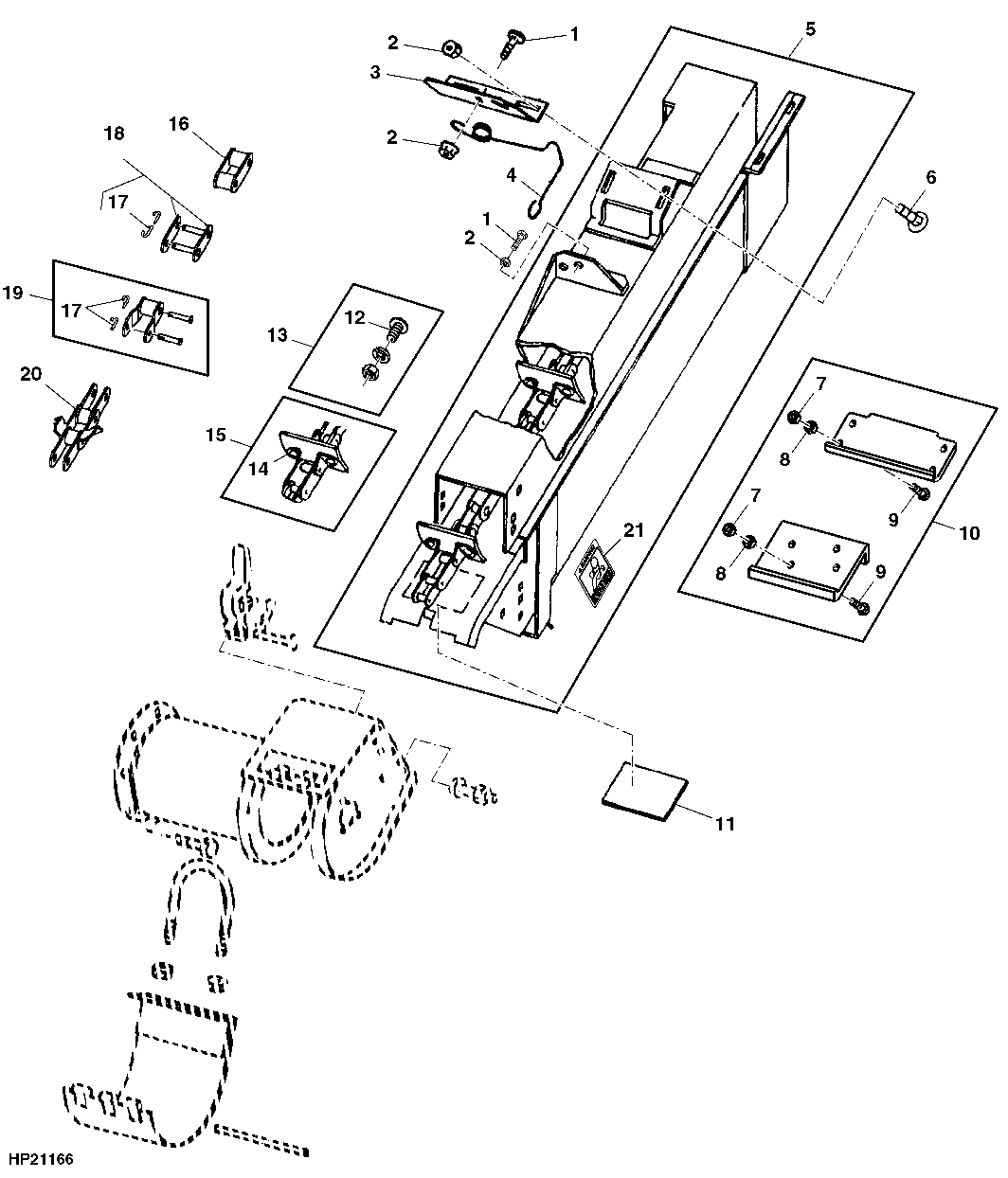 Clean Grain Lower Elevator and Conveyer Chain