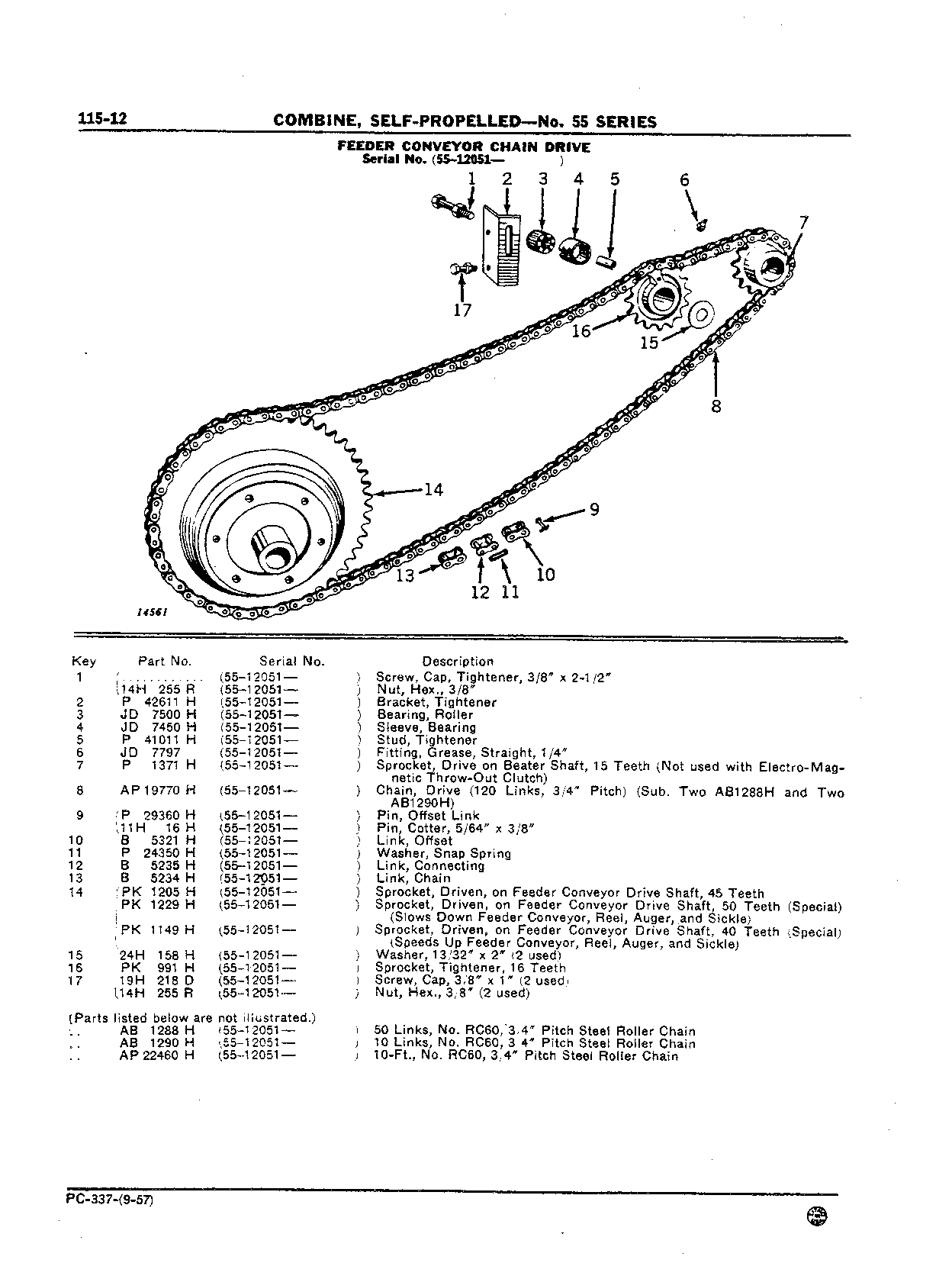 Drives for: Separator Drive Belt and Tightener