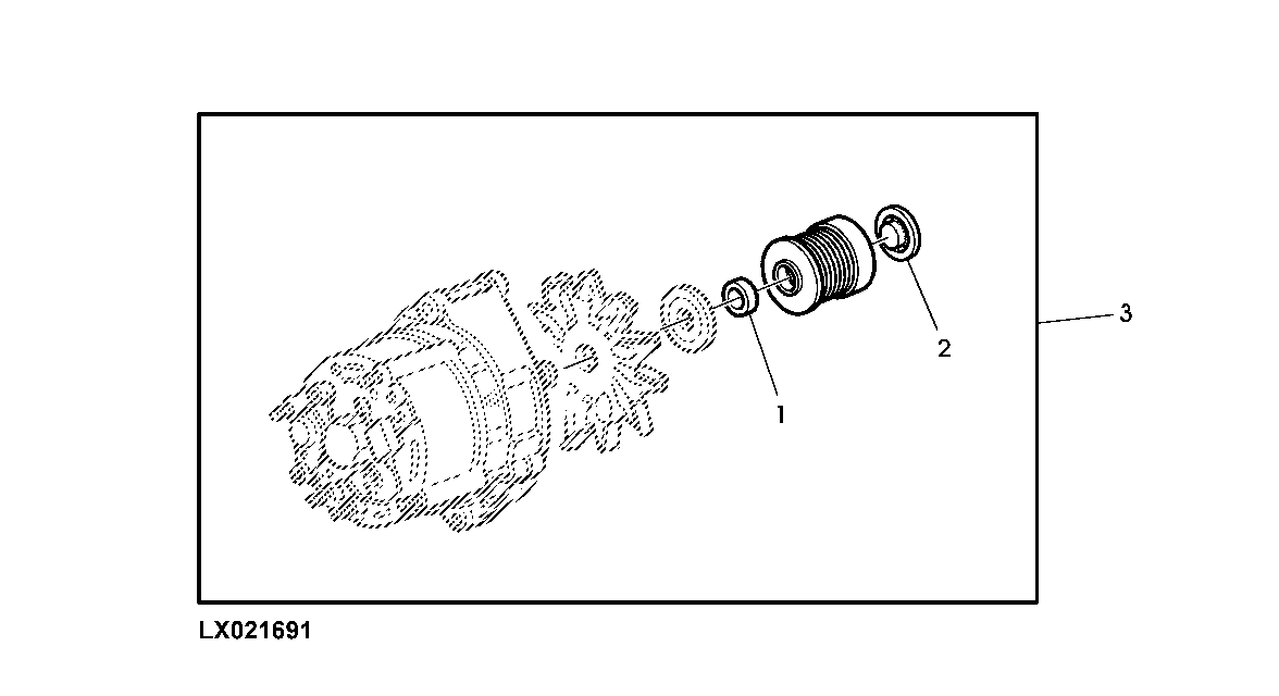 FIELD INSTALLATION KIT - ALTERNATOR BELT PULLEY WITH DE-COUPLING FUNCTION