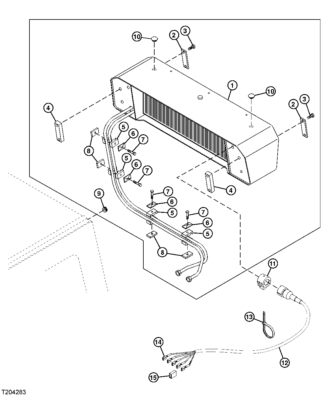 AIR CONDITIONING CONDENSER AND WIRING HARNESS