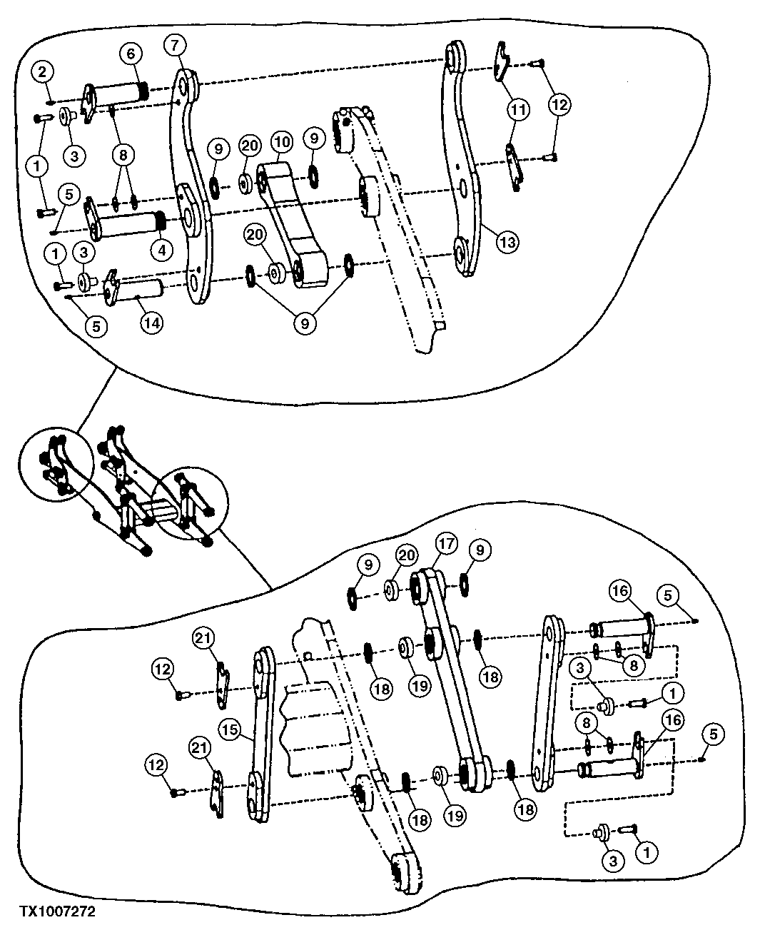 LOADER LINKAGE (FOR USE WITH TOOL CARRIER AND LOG LOADER)
