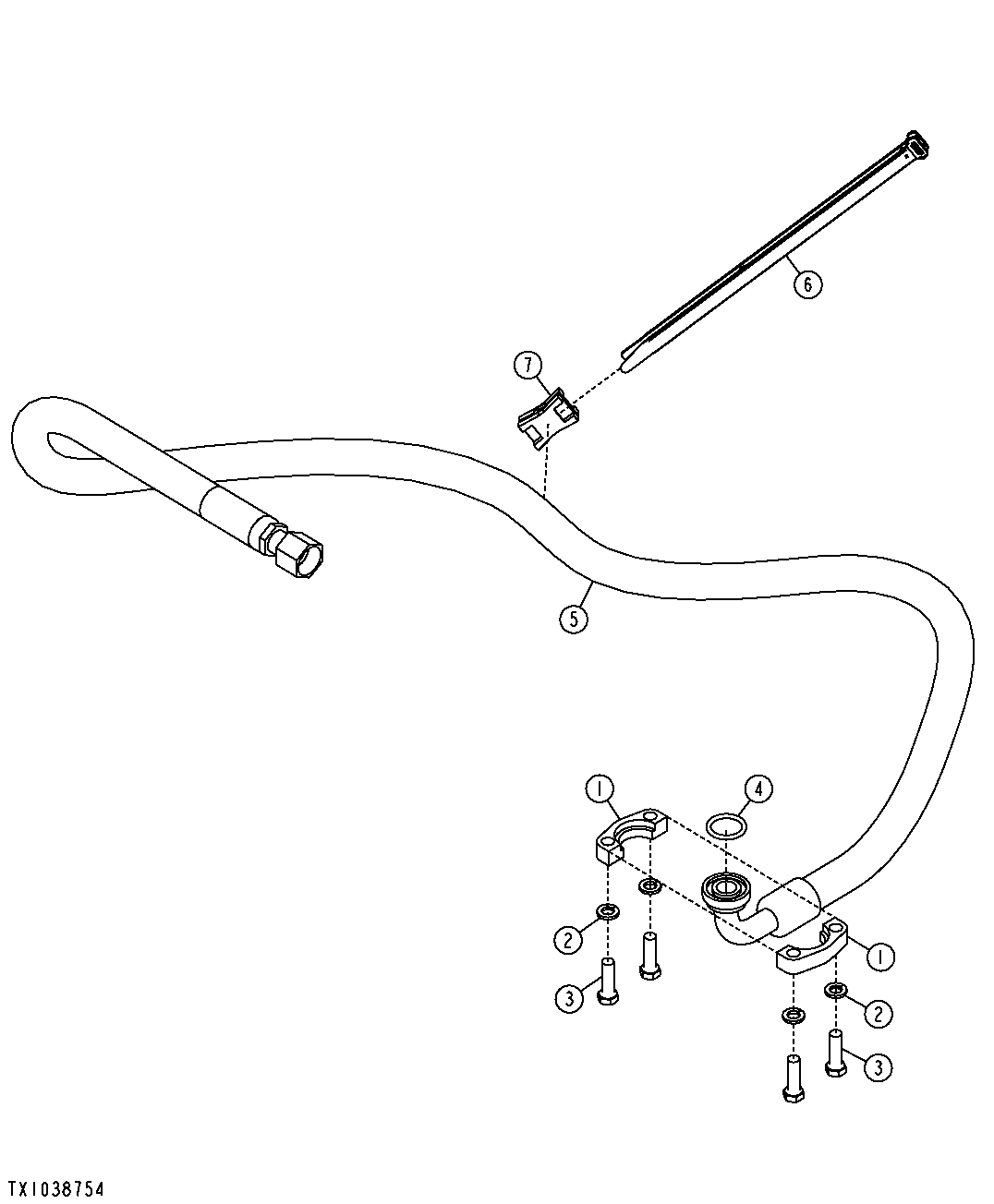 Hydraulic Pressure Hose (Pump To Control Valve)