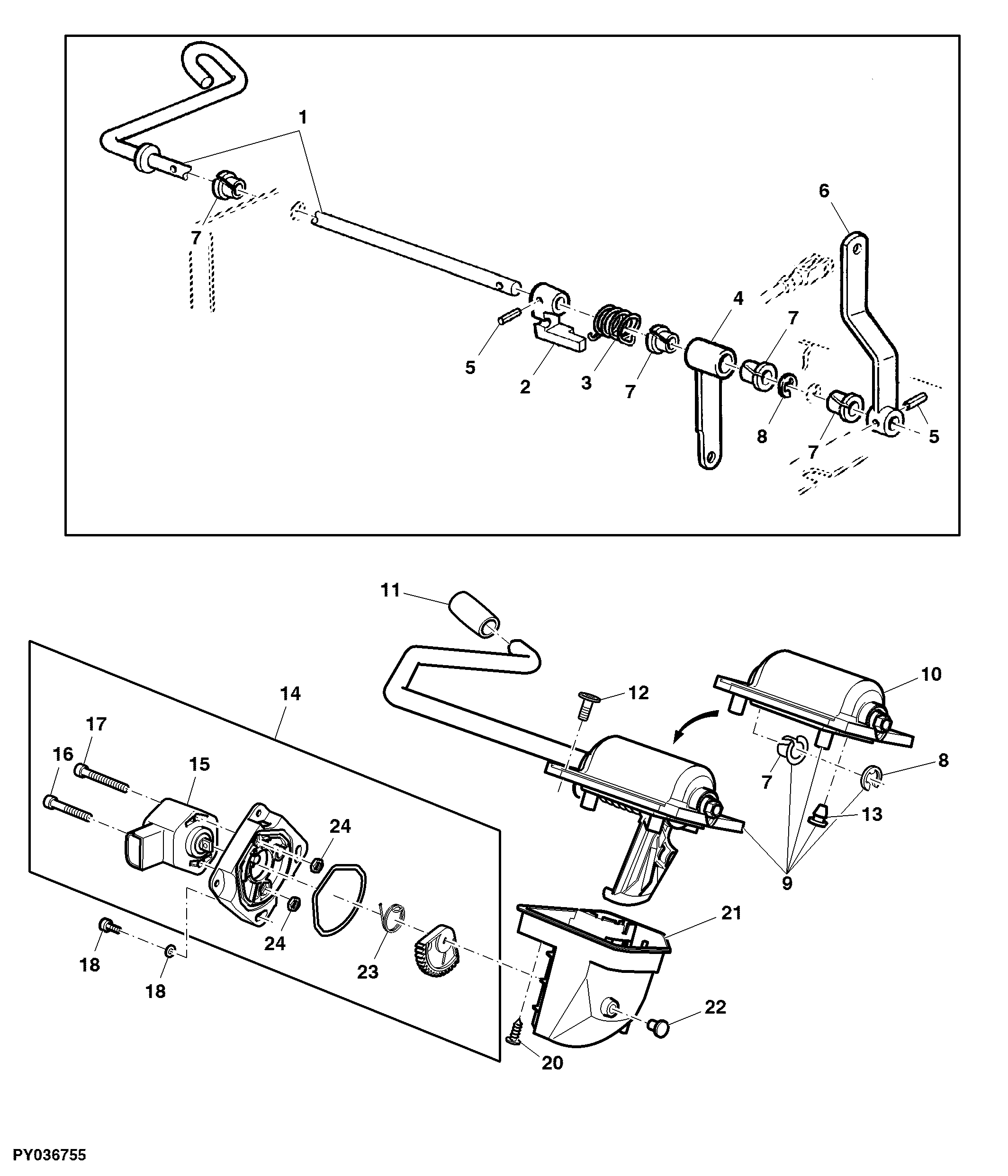 ACCEL. PEDAL (OPEN OPERATOR'S STATION / LOW PROFILE)