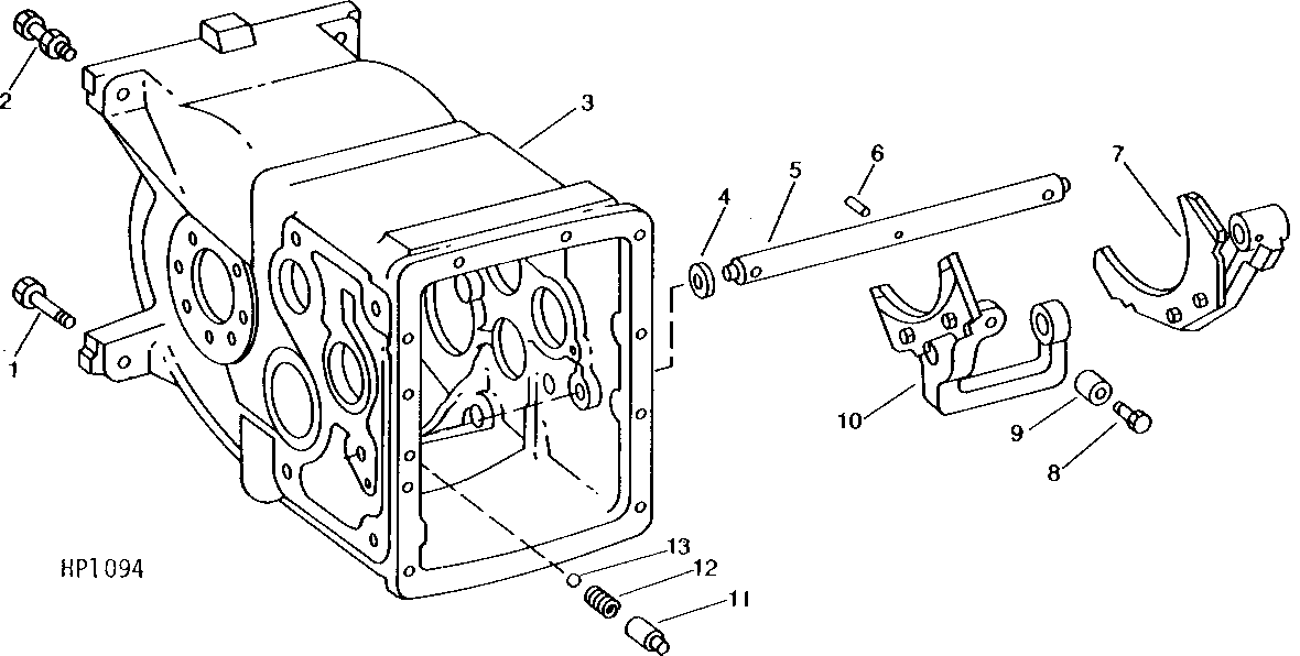 TRANSMISSION AND DIFFERENTIAL HOUSING AND SHIFTER FORKS