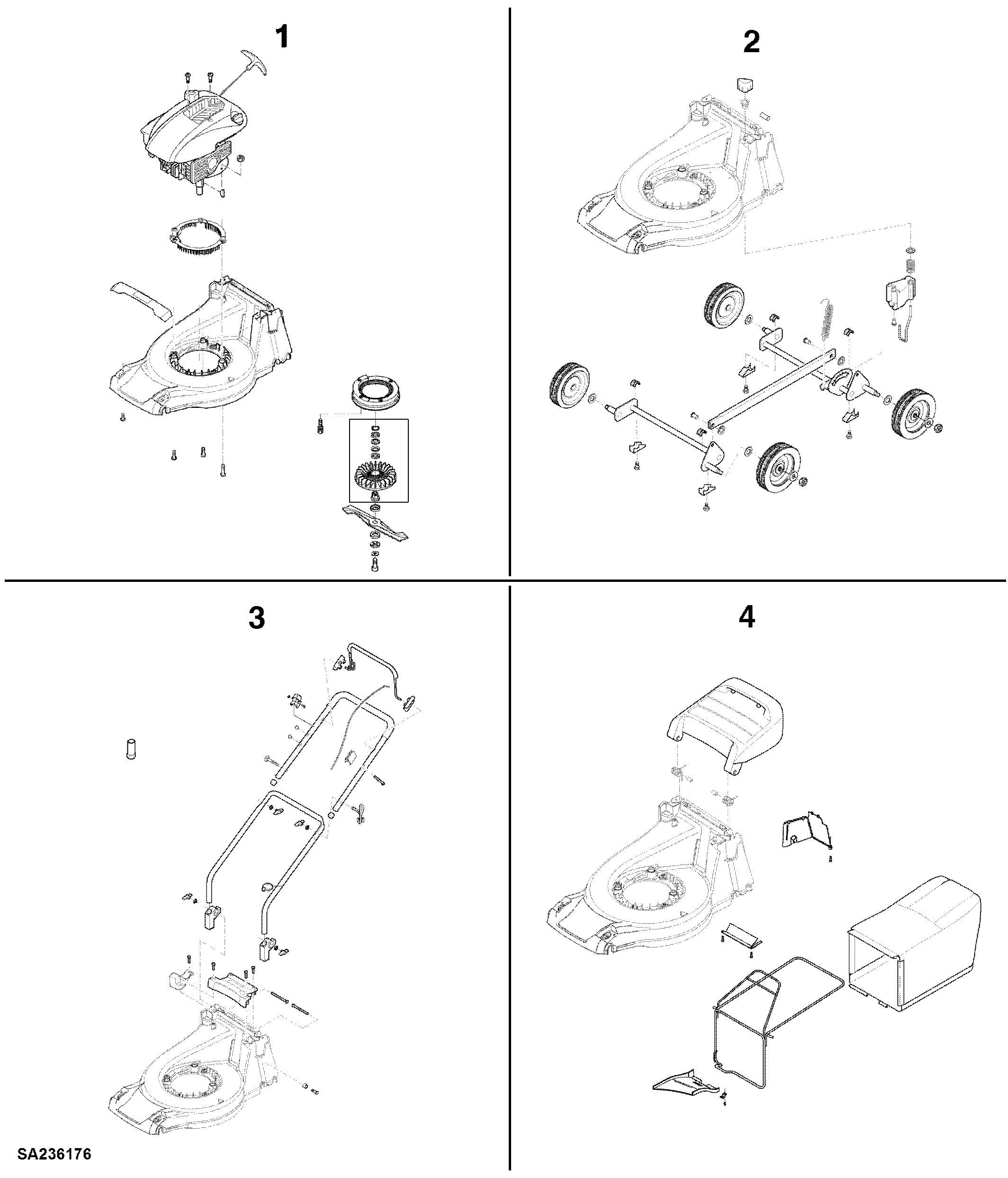 10 43 cm Walk-Behind Mower 4-Cycle Engine, 43-Compact (SA1462)