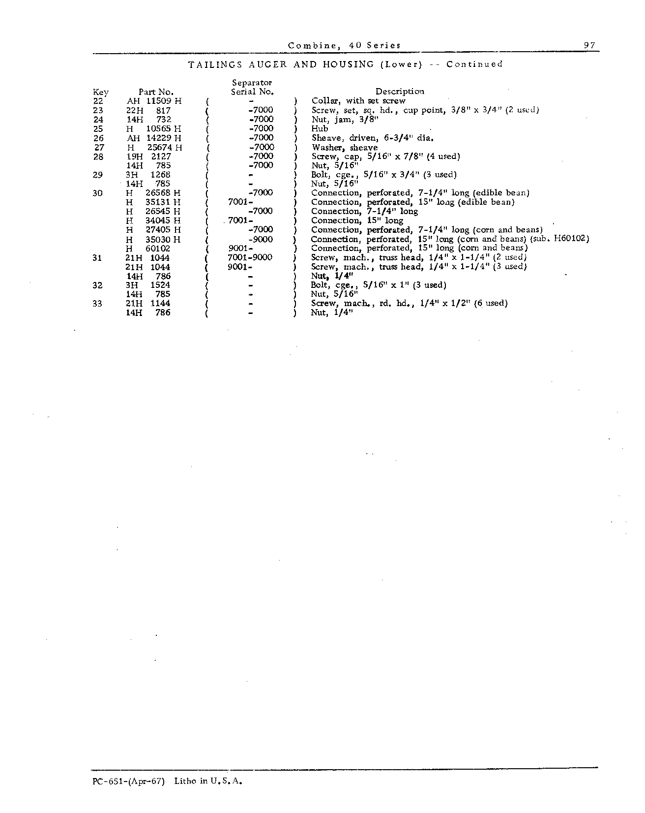 Elevators and Augers (Continued)
