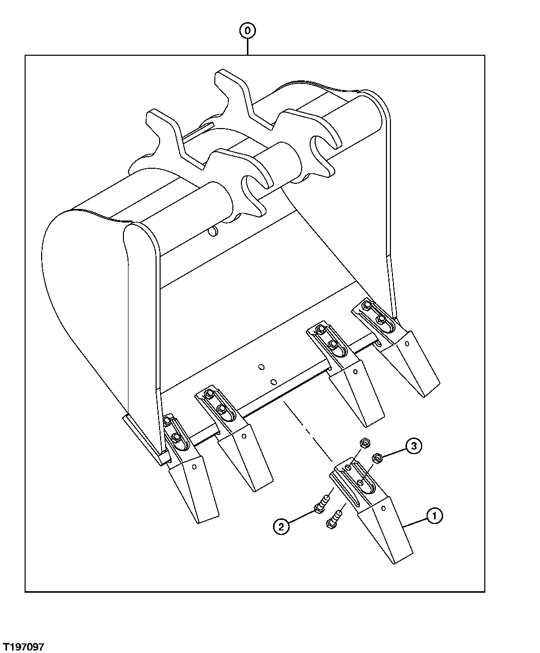 Heavy-Duty Bucket, 76.2 cm (30 in) 0.147 m³ (5.2 ft³)