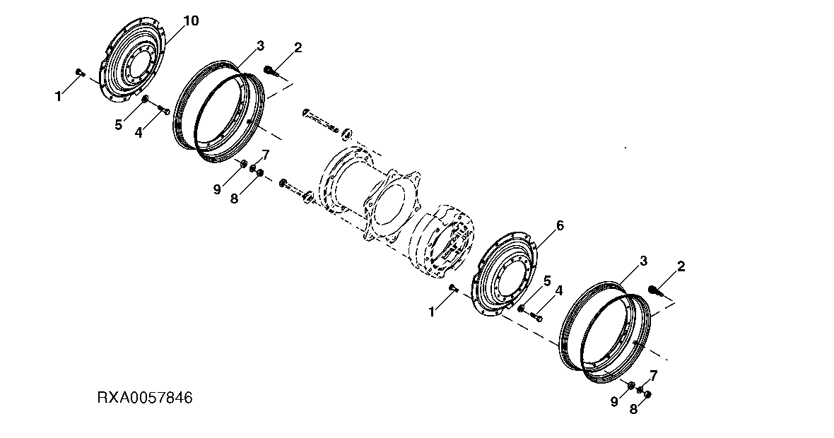 Front Wheels, ILS/ MFWD, 12 Bolt, 16 Position