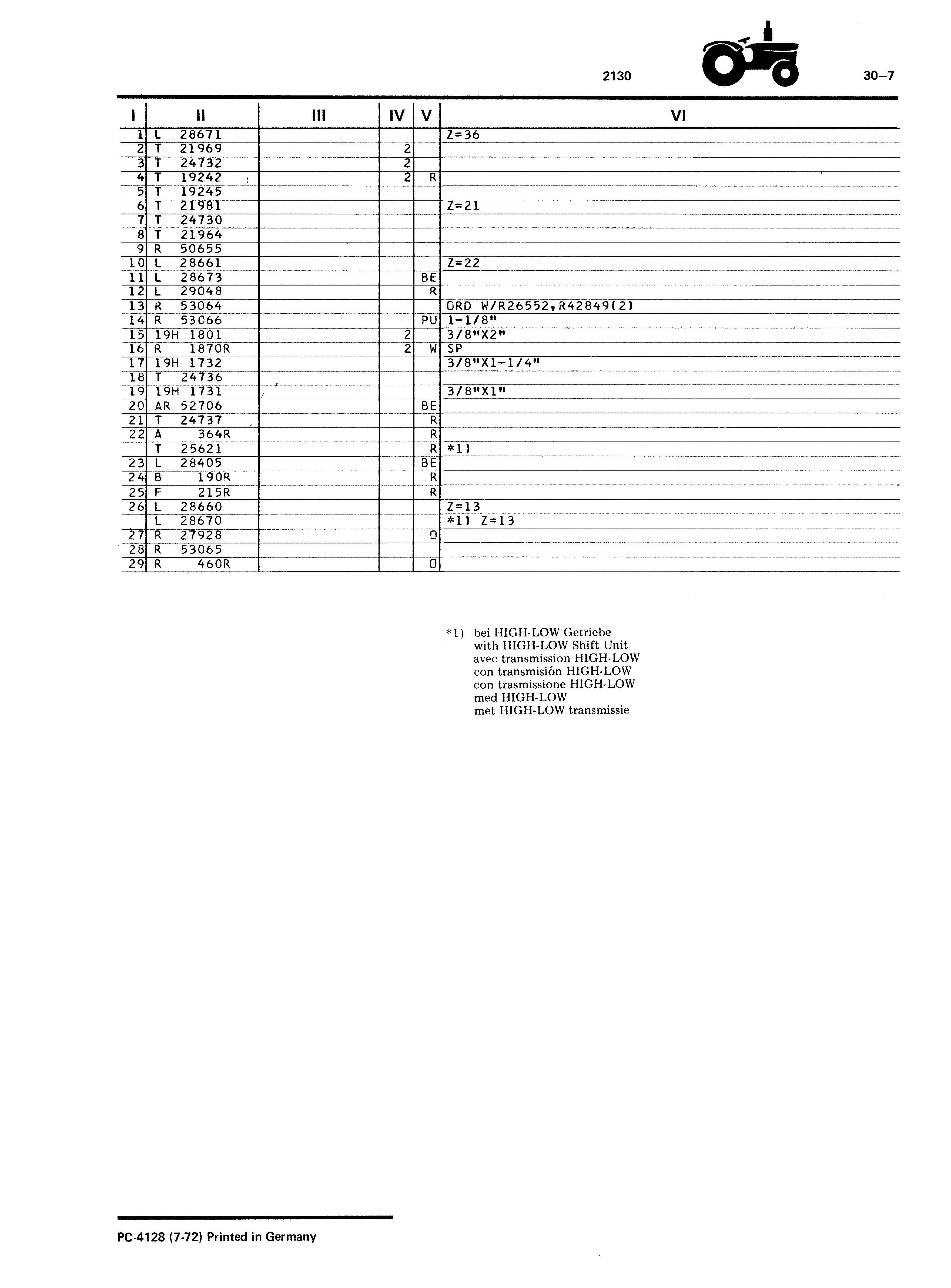 Countershaft / Bearing Support (Continued)
