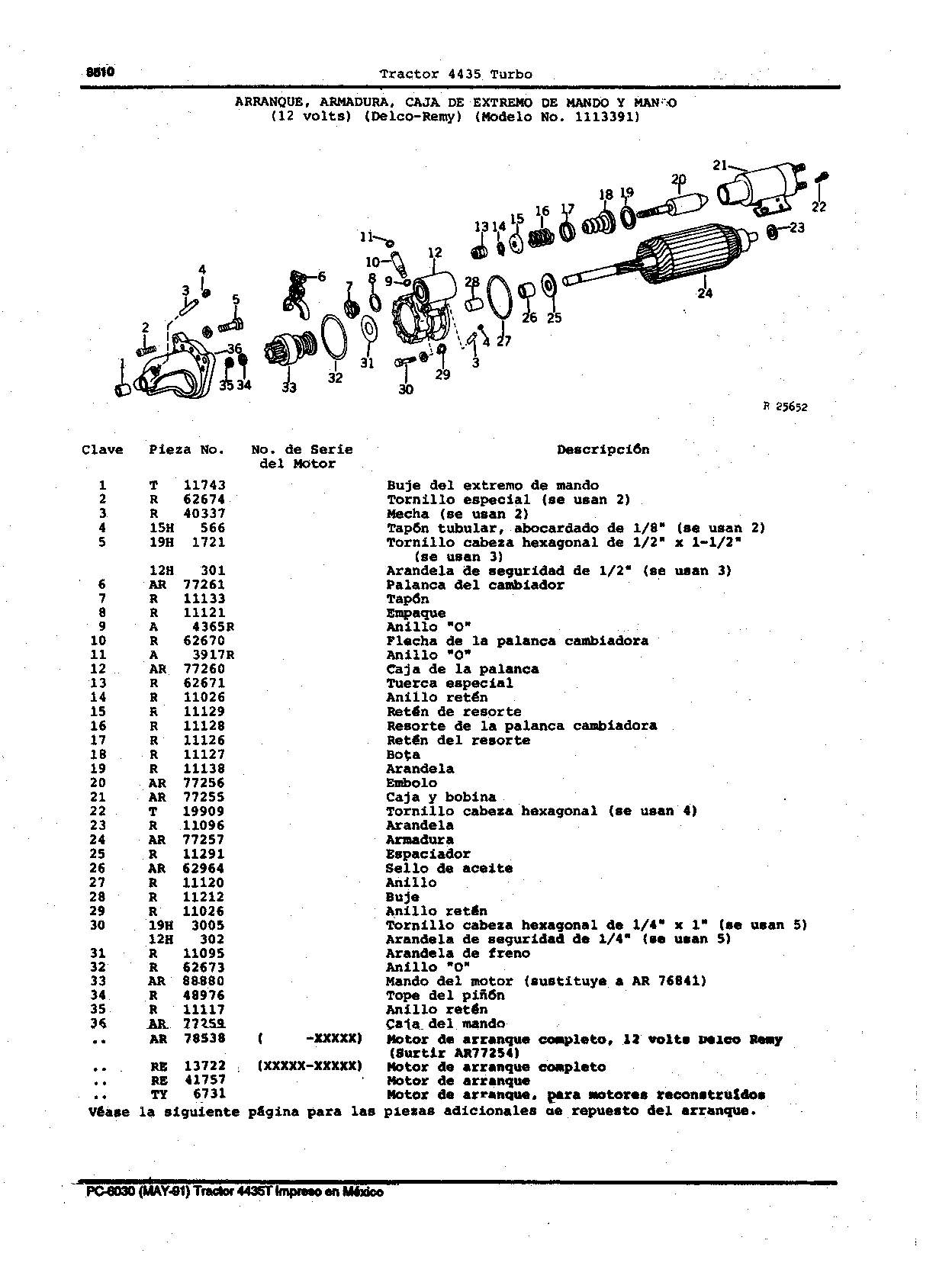 Motor de Arranque (Continued)