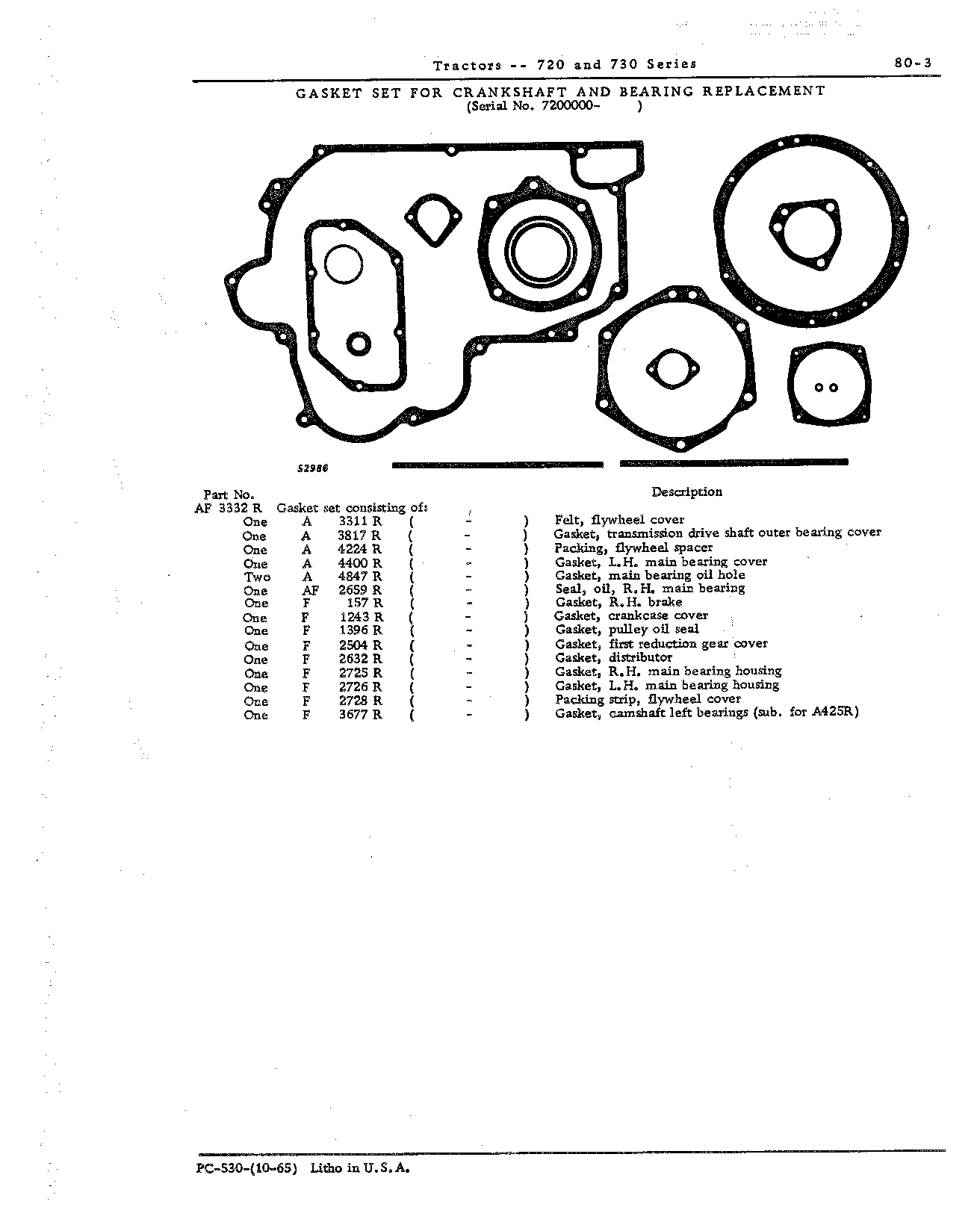 Gasket sets (Continued)