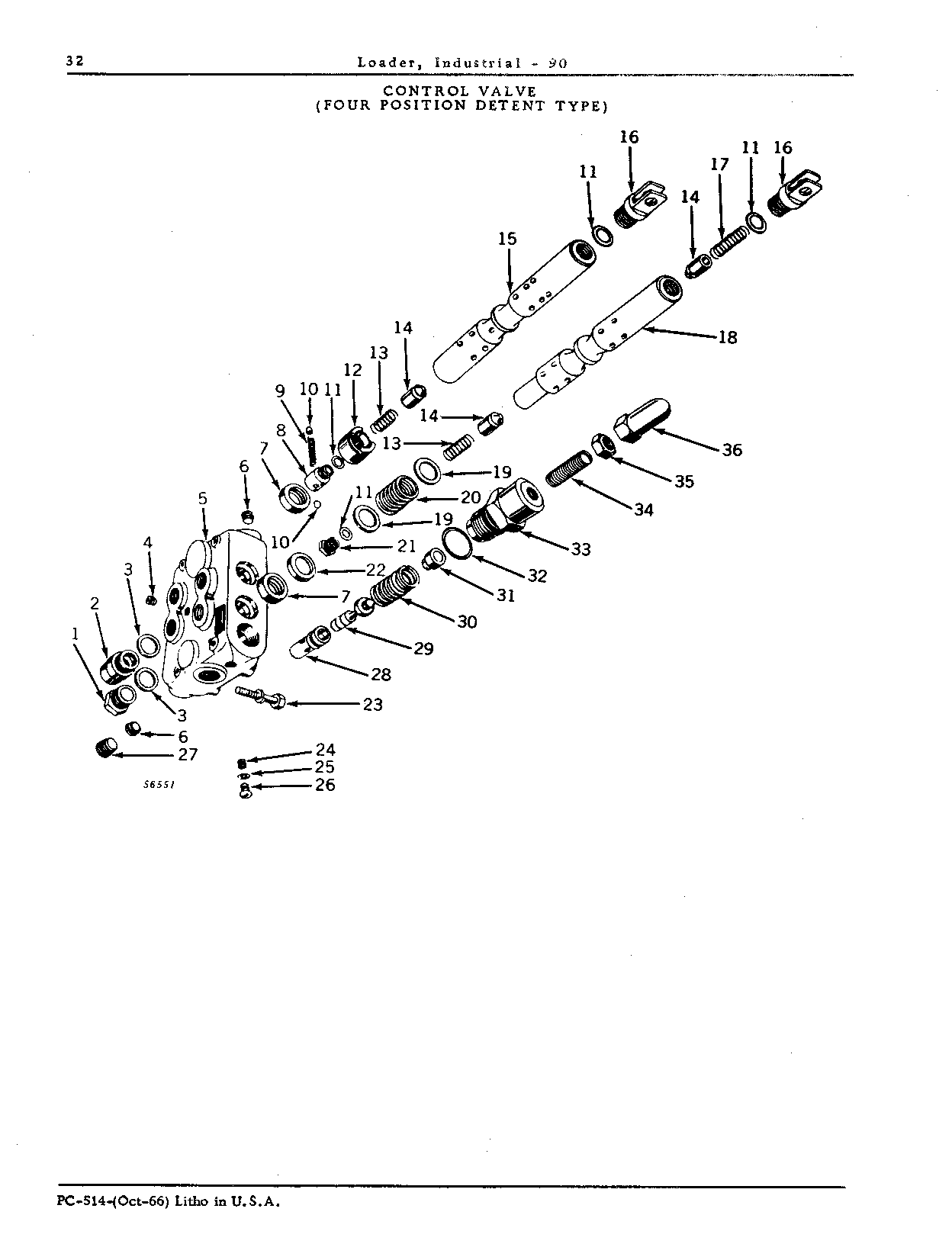 CONTROL VALVE (FOUR POSITION DETENT TYPE)