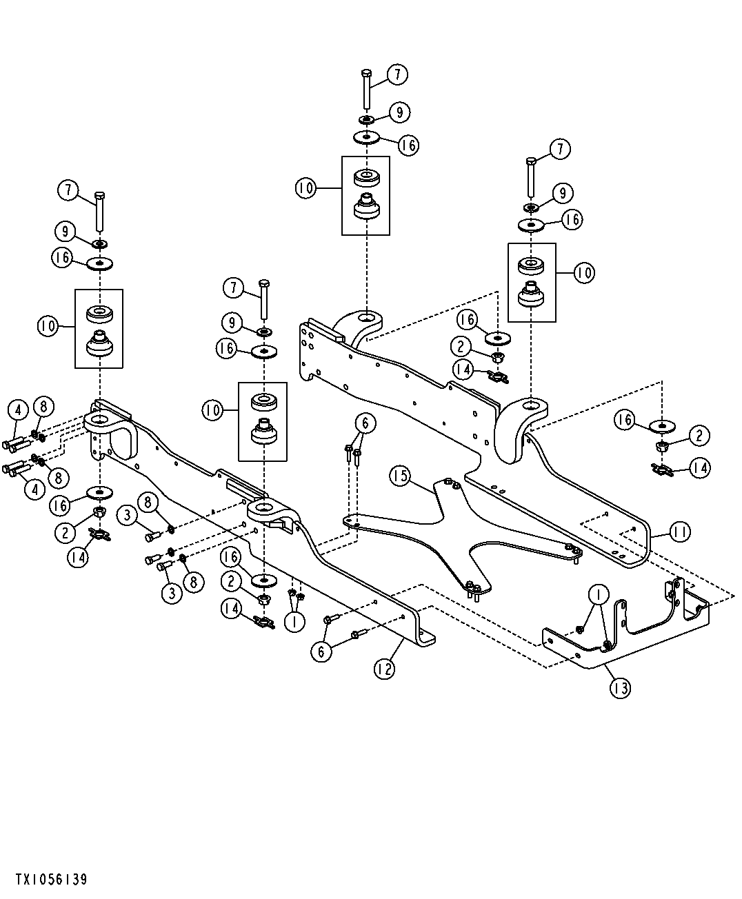 Power Train / Engine Cradle Mounting (Engine 6090HT001)