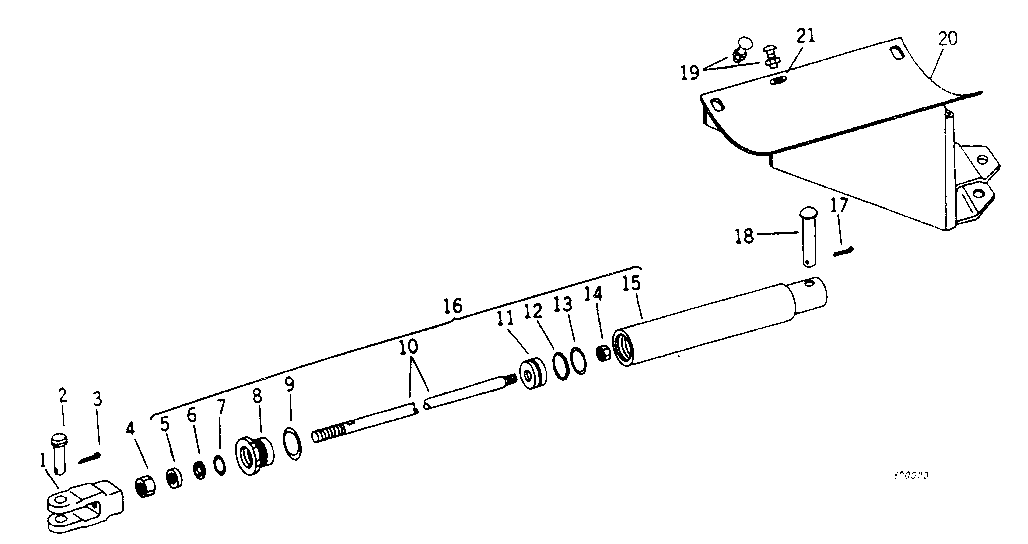 UNLOADING AUGER SWING HYDRAULIC CYLINDER ( - 311000)
