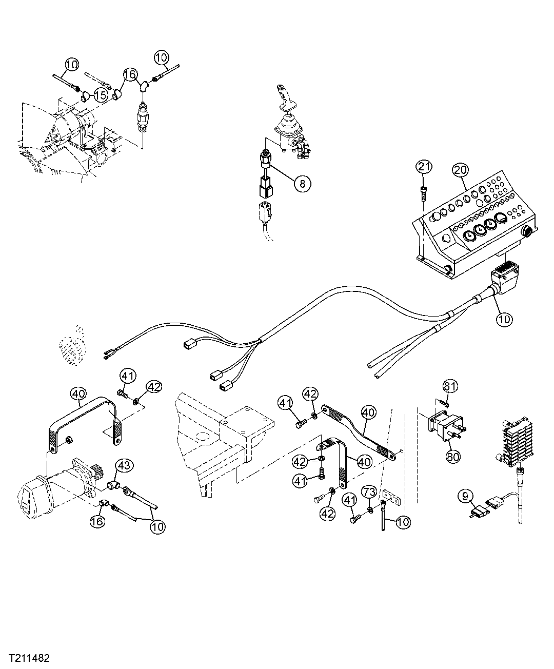 Instrument Panel Wire Harness, Horn And Ground Straps