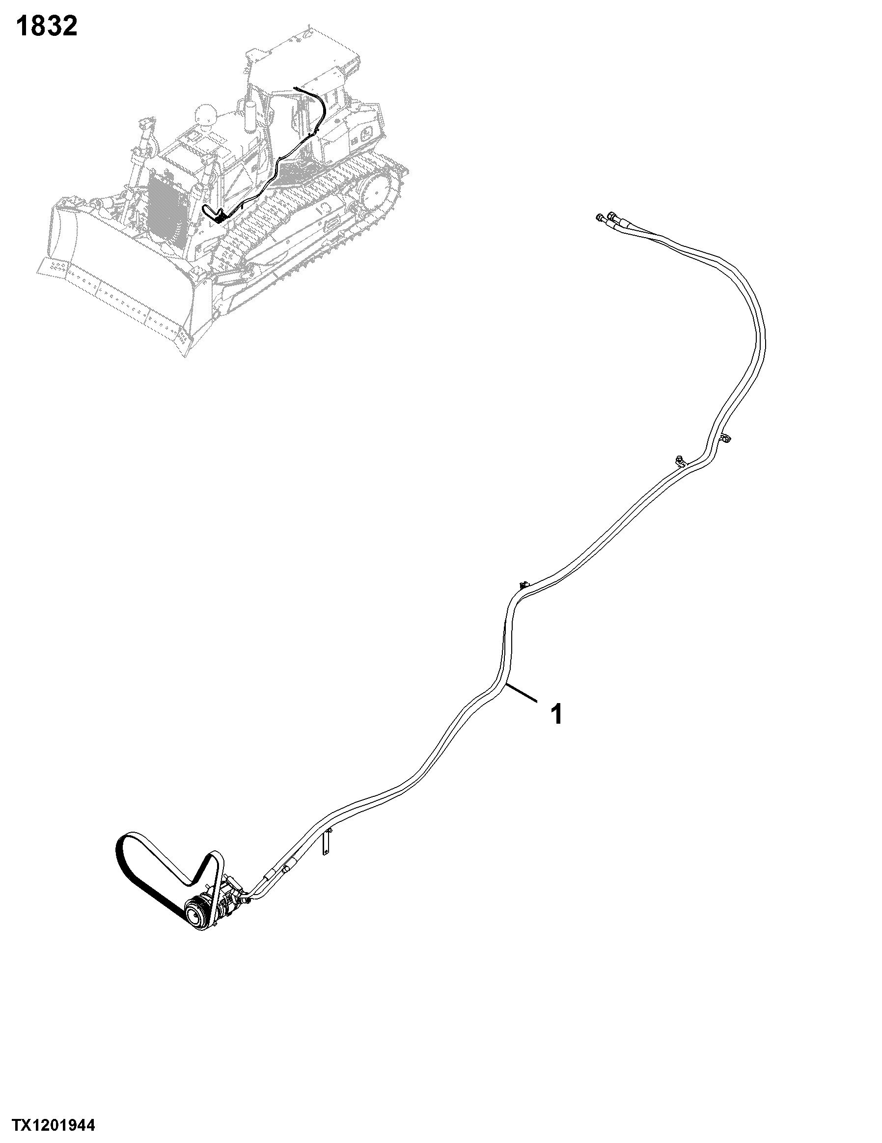 1832 Air Conditioning System Compressor and Drive