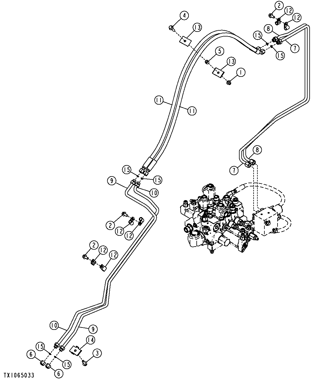 Pin Disconnect Hydraulic Lines (Tool Carrier)
