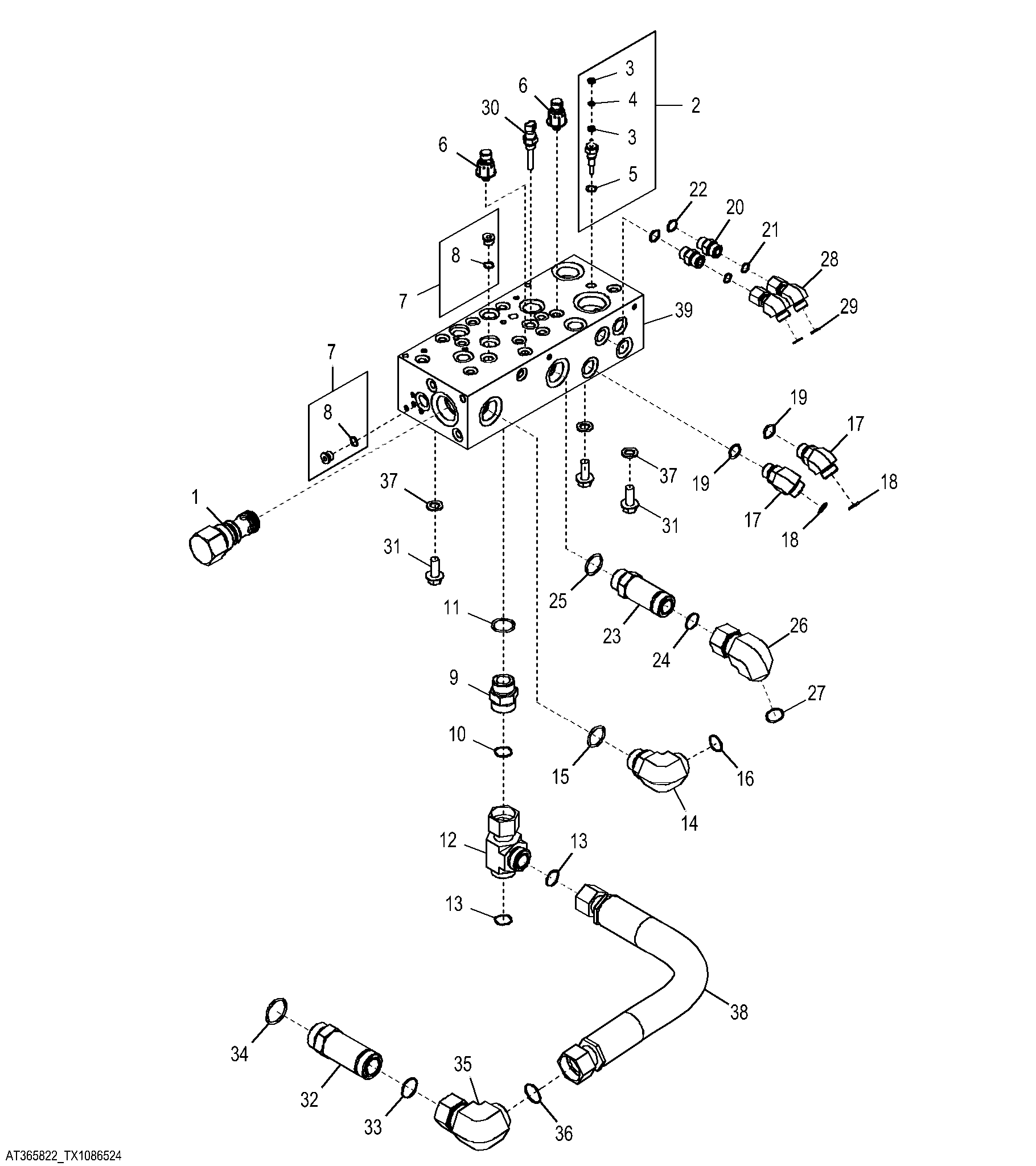 Hydrostatic Integrated Control Valve (Right And Rear)