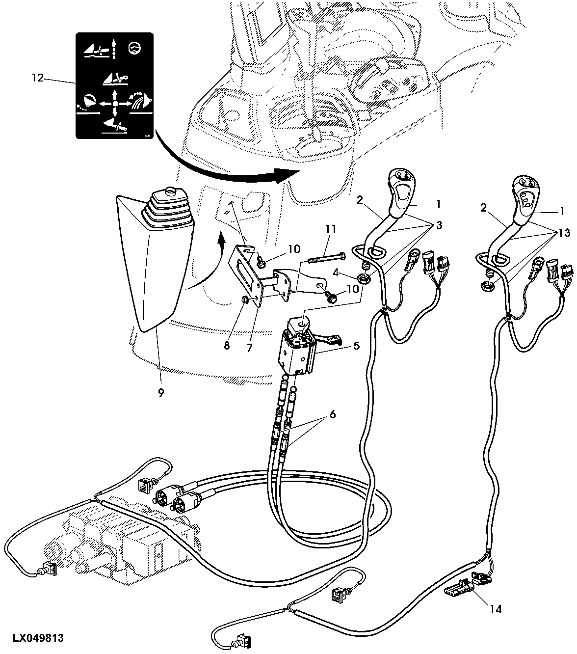 MULTI-FUNCTION LEVER ON SHIFT CONSOLE WITH 3 INDEPENDENT CONTROL VALVES (M-ICV)