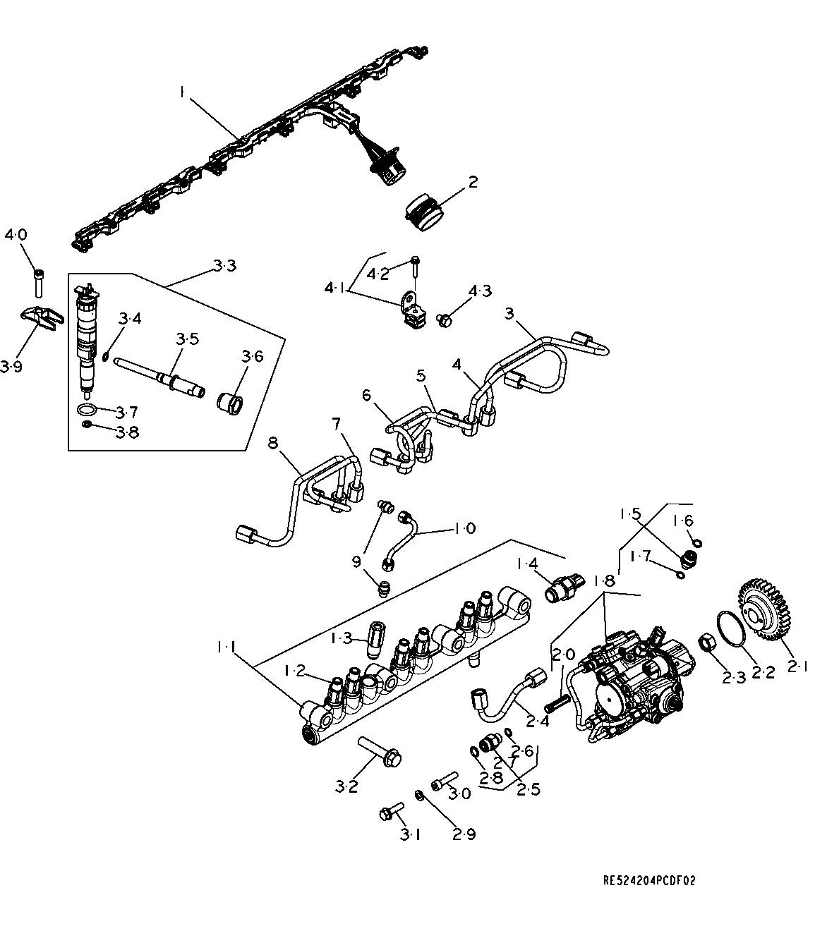 Fuel Injection Pump, Fuel Injection Nozzle and Lines