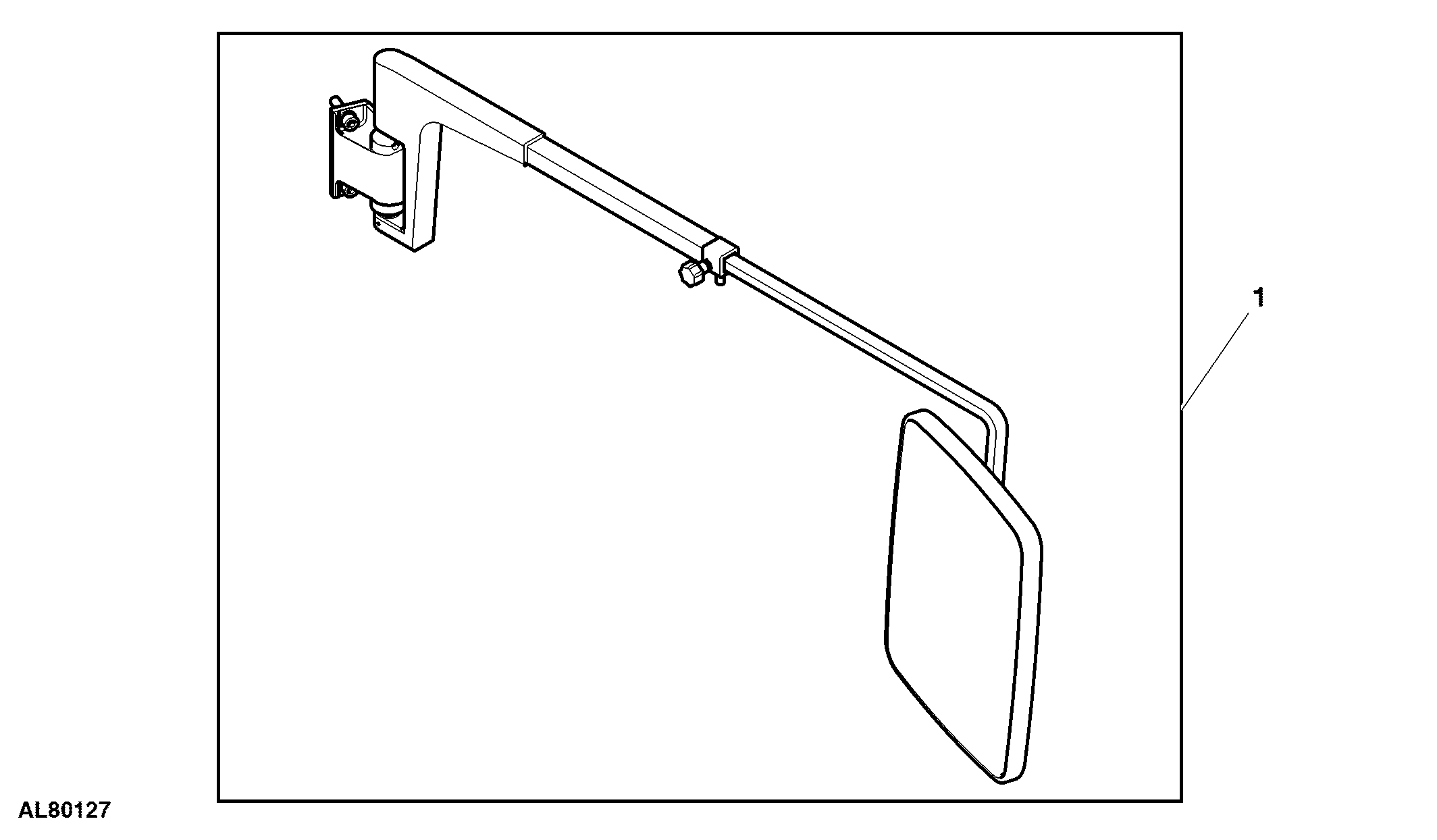 Mirror, Telescopic, RH, Manually Adjustable, Attachment