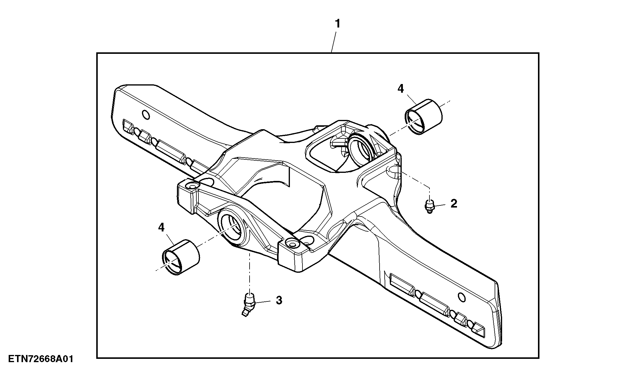 Front Axle Center, 2WD Front Axle, W/O Track Extension