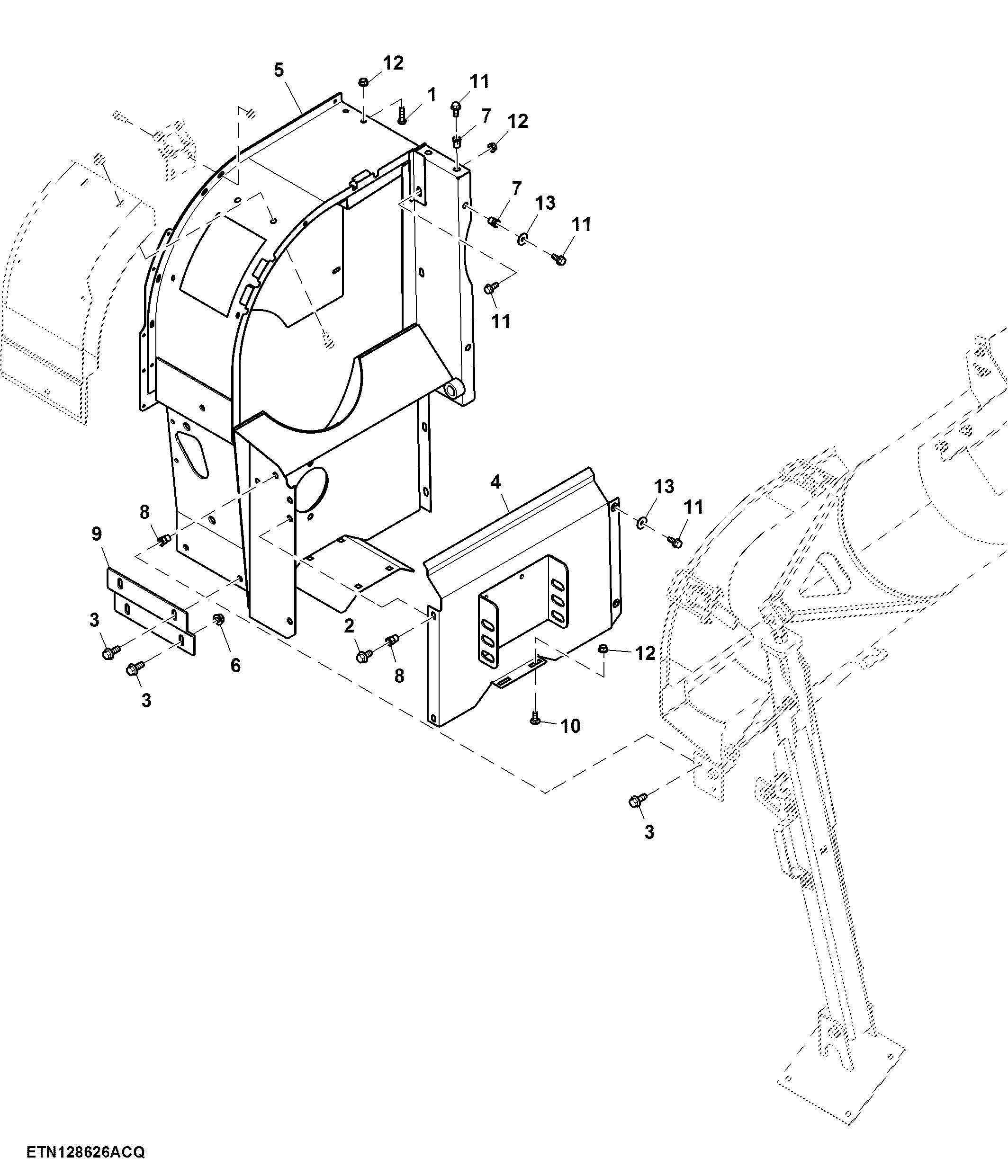 Loading Auger Transition Housing (Regular Unloading Rate) (110100 - )