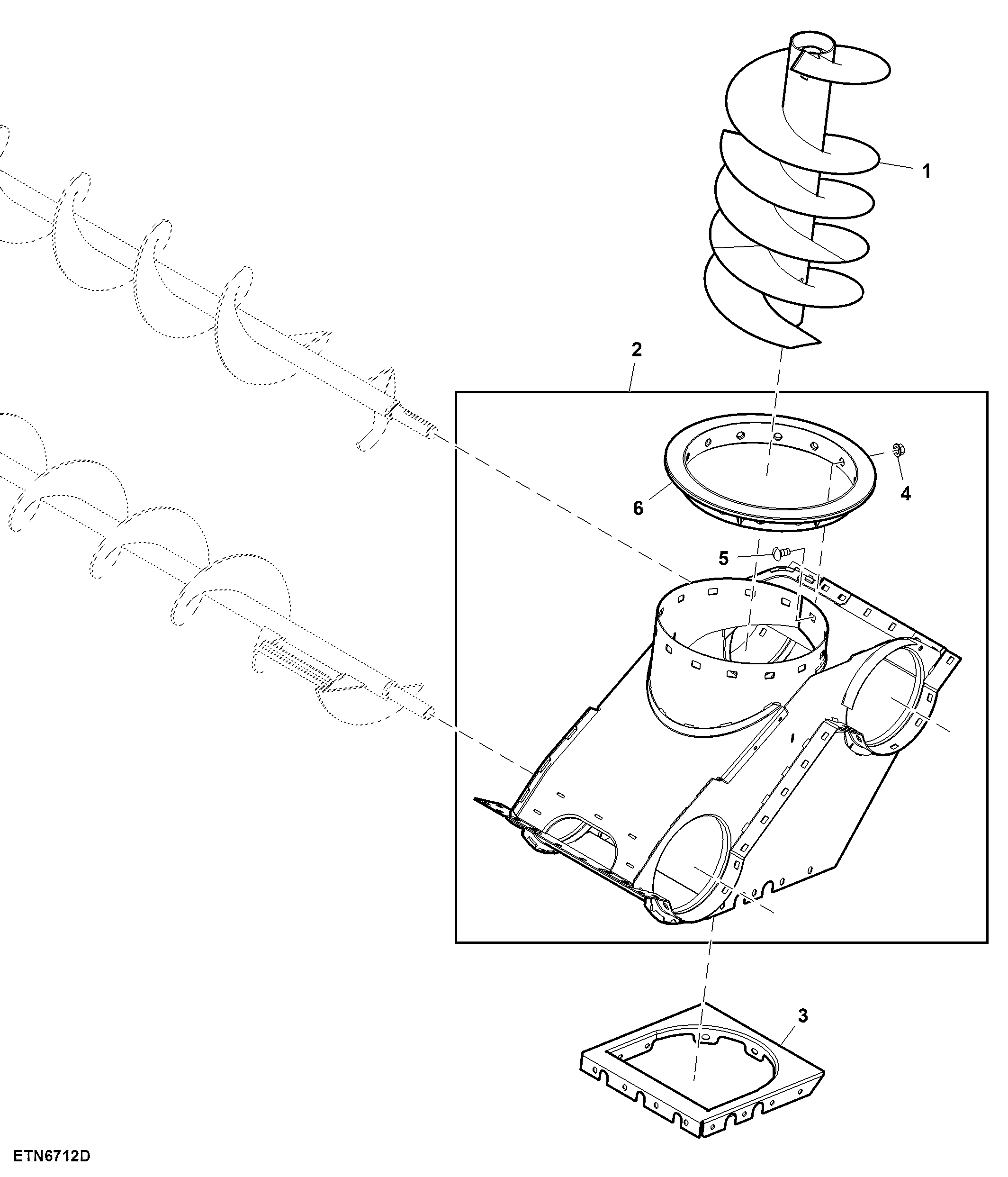 Vertical Auger and Charge Housing, High Unloading Rate, High Wear, 3.3 bps